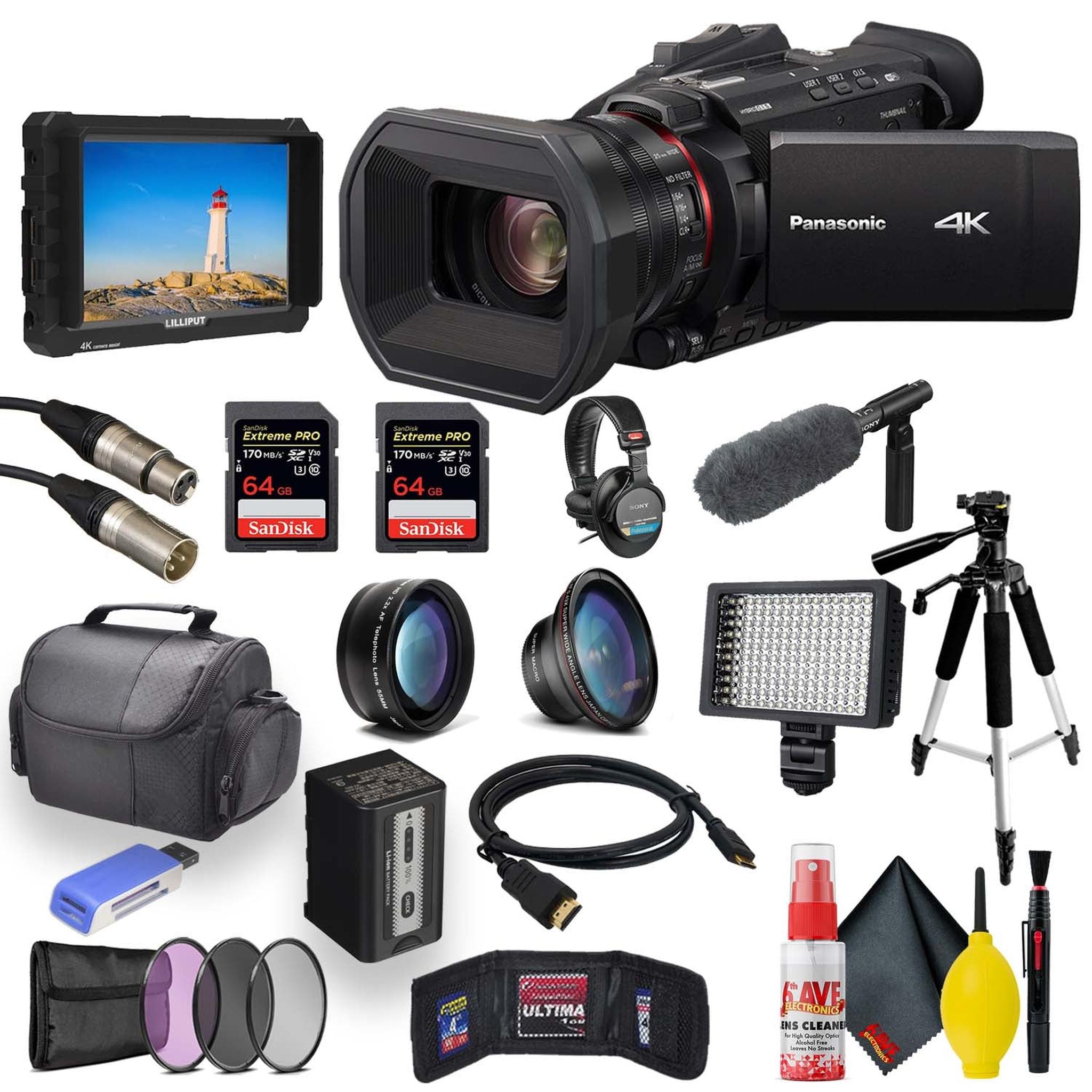 Panasonic HC-X1500 4K Professional Camcorder with 24x Optical Zoom Pro Bundle Panasonic