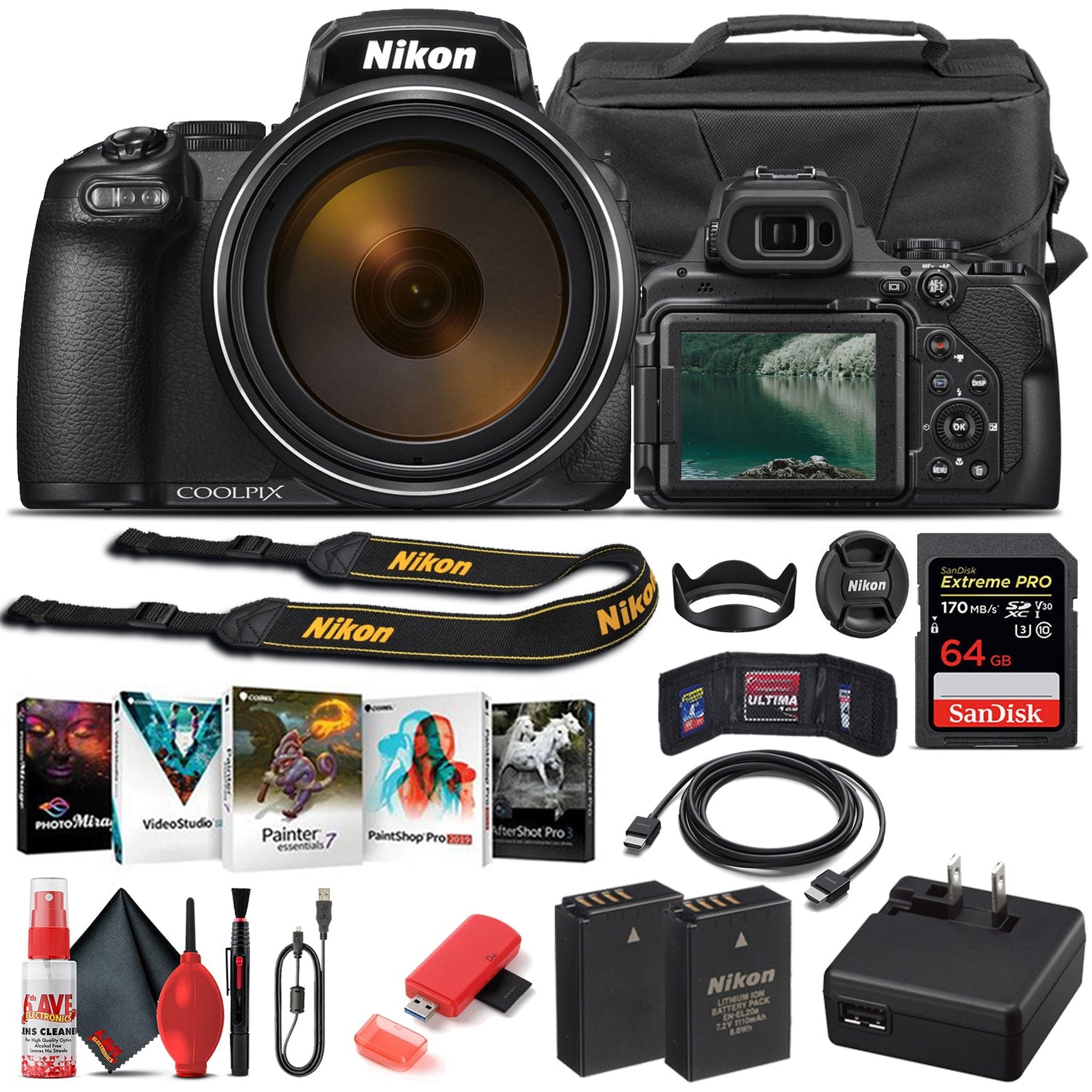 Nikon COOLPIX P1000 Digital Camera 26522 - Starter Bundle Nikon