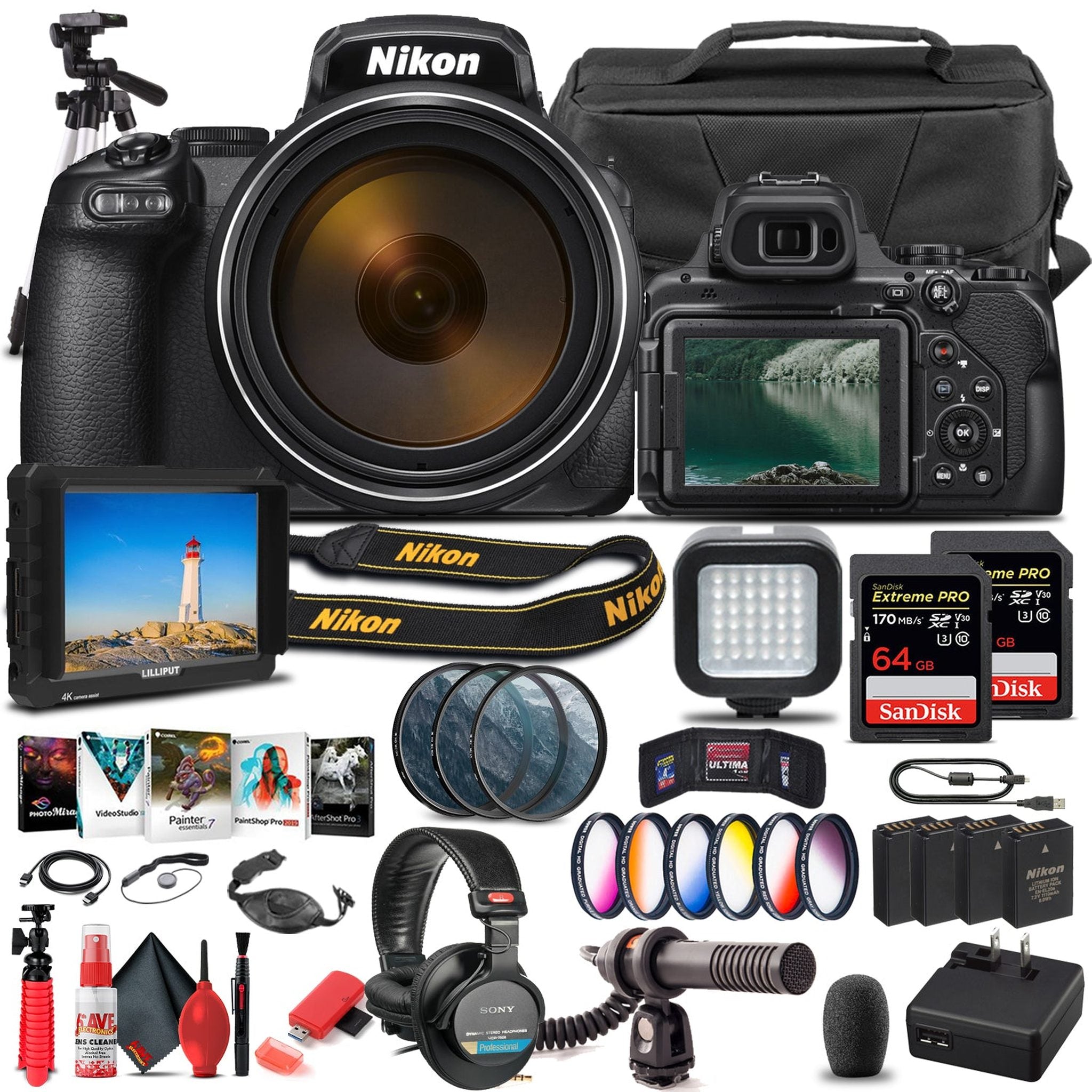 Nikon COOLPIX P1000 Digital Camera 26522 - Pro Bundle Nikon