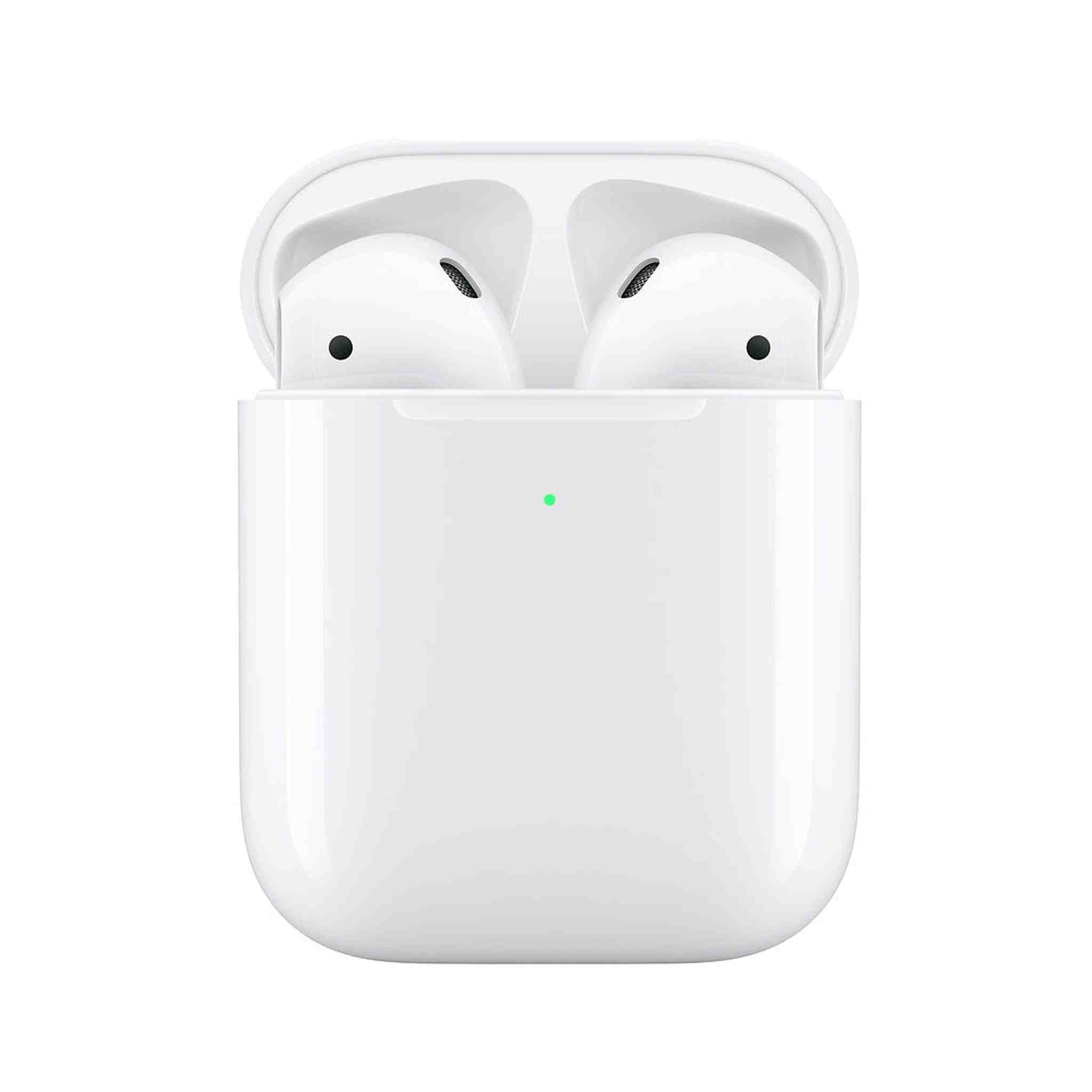 Apple AirPods with Wireless Charging Case (2nd Gen) Bundle with Velcro Cable Ties + USB Chargers