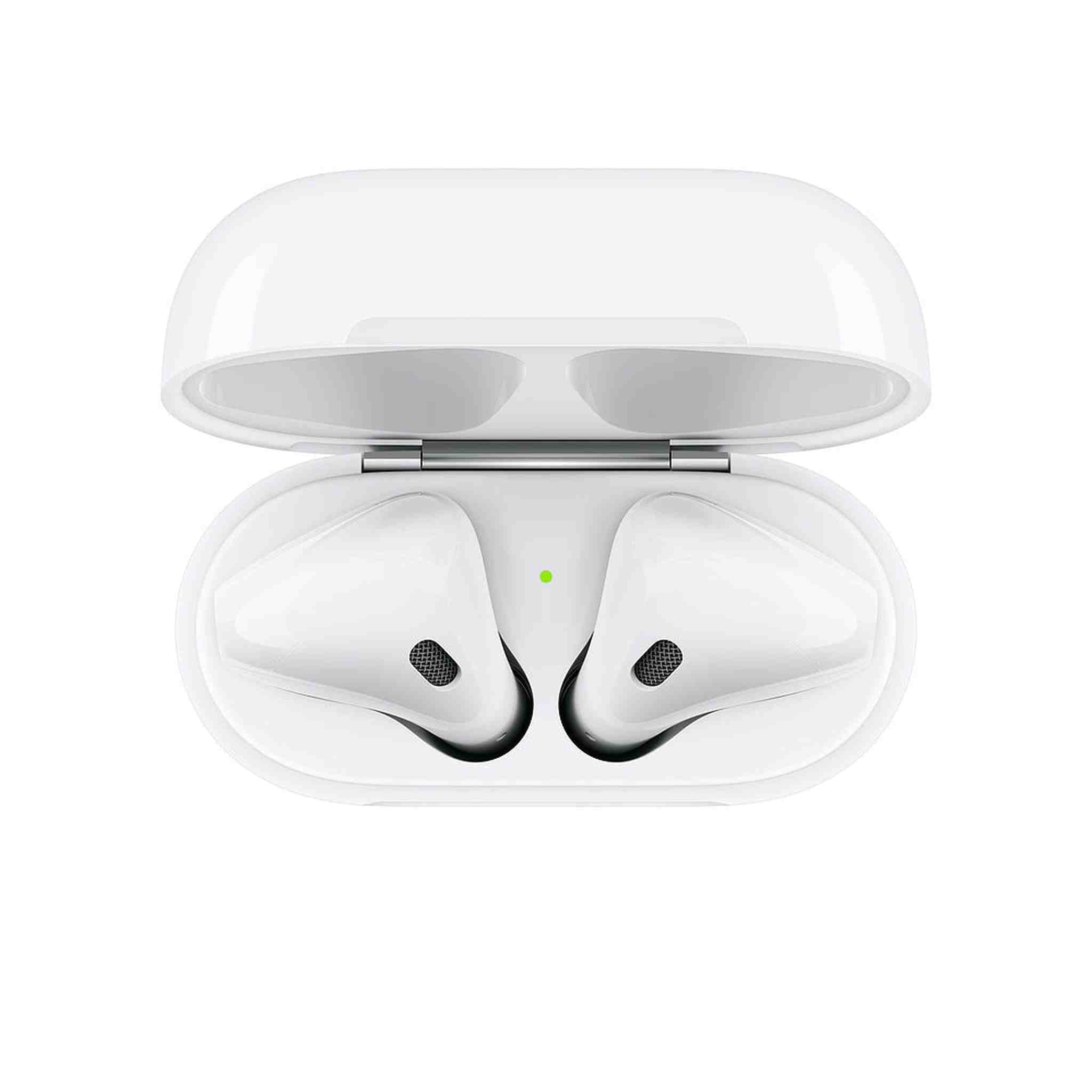 Apple AirPods with Charging Case (2nd Gen) Bundle with Velcro Cable Ties + USB Wall & Car Charger