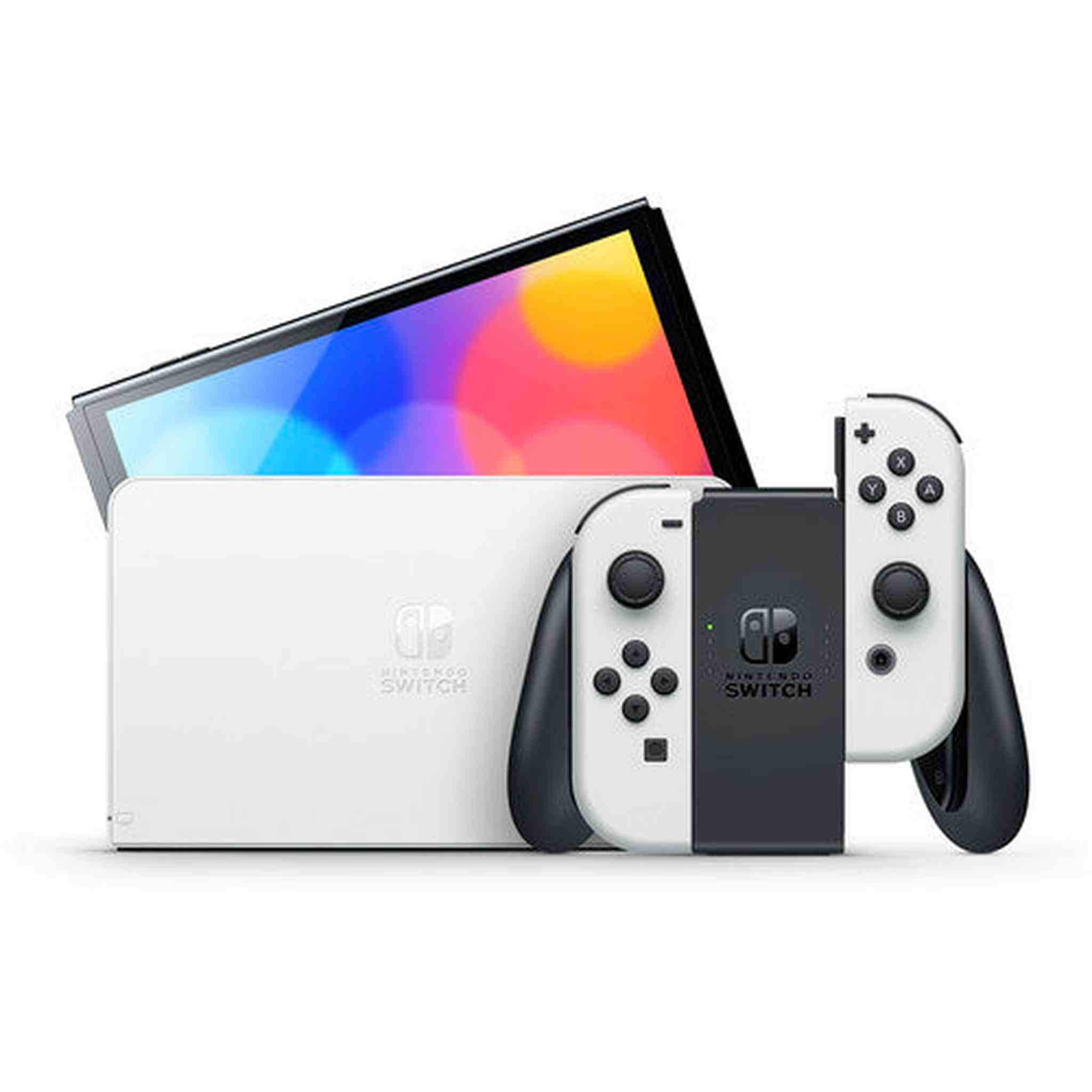 Nintendo Switch OLED White with The Legend of Zelda Breath of the Wild Game Nintendo