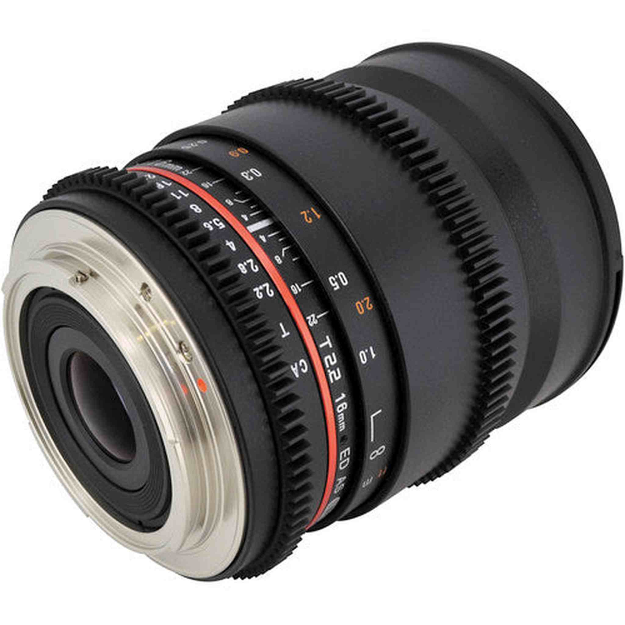 Rokinon CV16M-N 16mm T2.2 Cine Wide Angle Lens for Nikon F Mount Cameras Rokinon