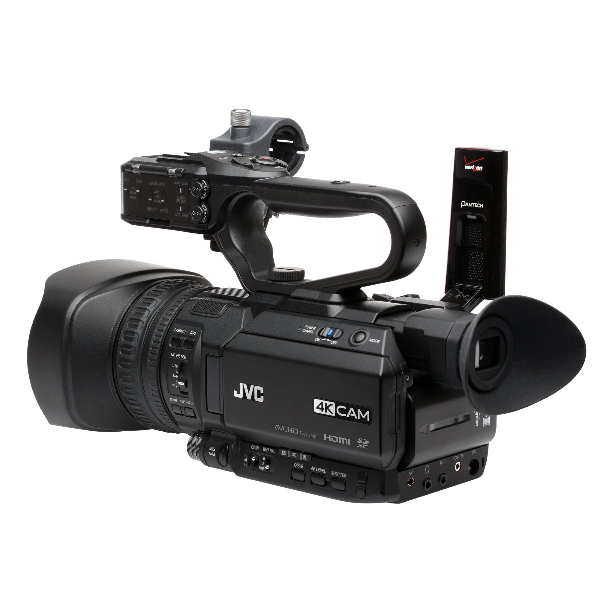 JVC GY-HM250 UHD 4K Streaming Camcorder with Built-in Lower-Thirds Graphics - Starter Bundle JVC