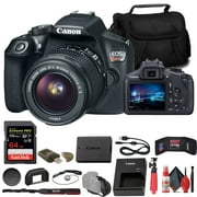 Canon EOS Rebel T6 DSLR Camera W/ 18-55mm Lens + 64GB Card + Cleaning Kit + More Canon