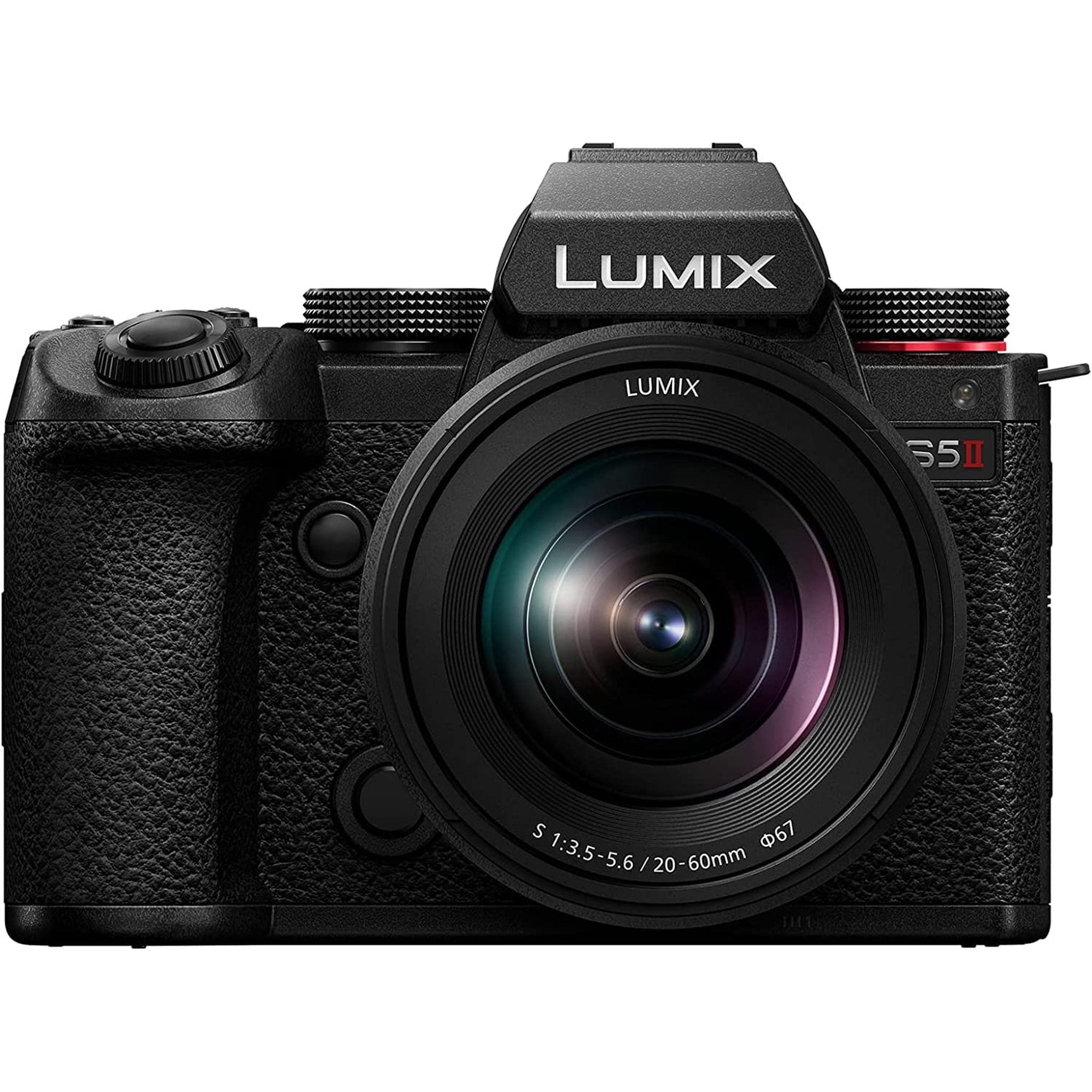 Panasonic LUMIX S5II Mirrorless Camera, 24.2MP Full Frame with Phase Hybrid AF, New Active I.S. Technology, Unlimited 4:2:2 10-bit Recording with 20-60mm F3.5-5.6 L Mount Lens - DC-S5M2KK Panasonic