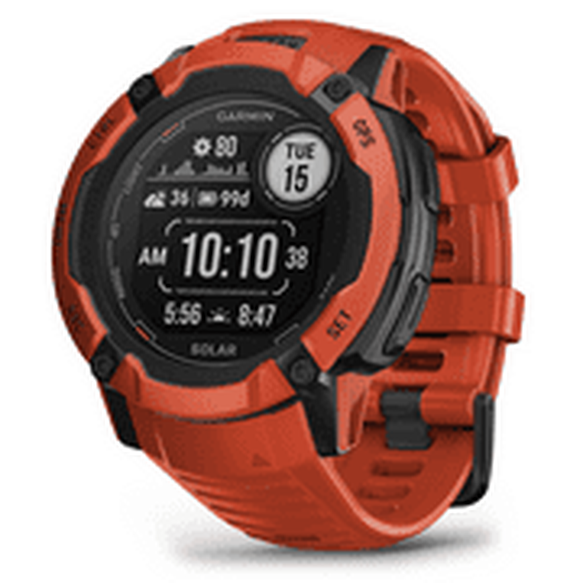 Garmin Instinct 2X Solar, Rugged GPS Smartwatch, Flame Red Garmin