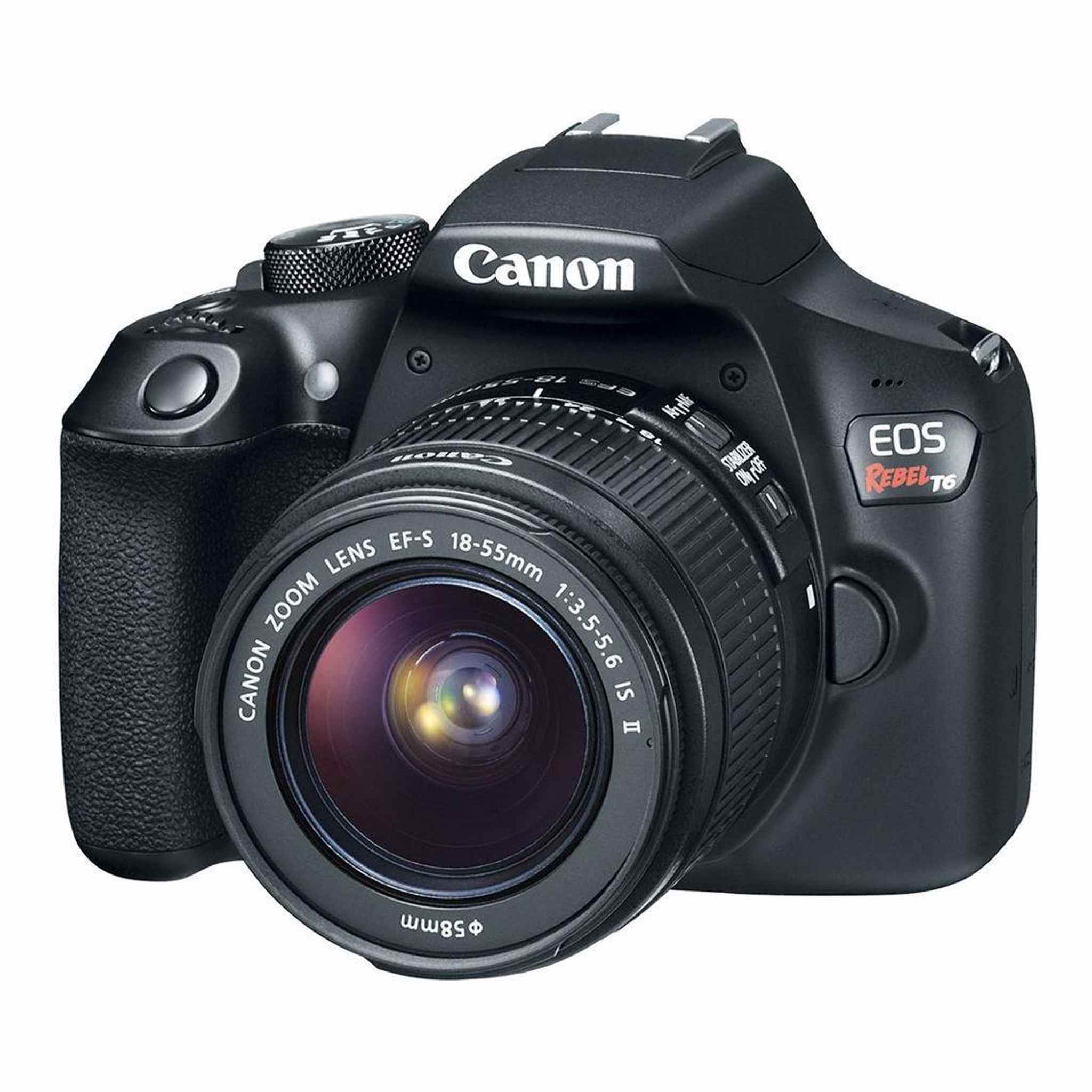 Canon EOS Rebel T6 DSLR Camera with 18-55mm is Lens & 55-250mm is STM Lens + LED + UV FLD CPL Filter Kit Base Bundle Canon