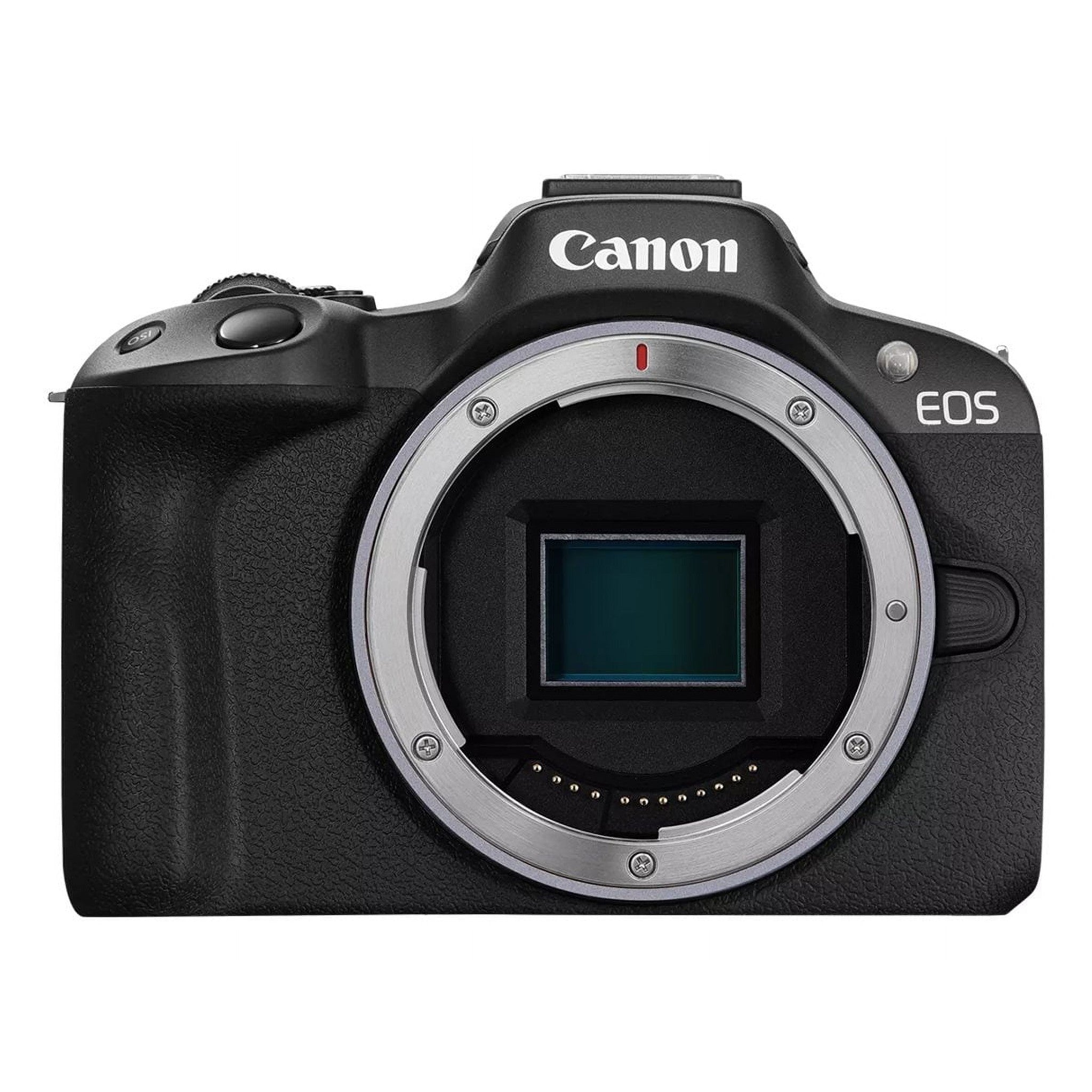 Canon EOS R50 Mirrorless Vlogging Camera Body Only/Black , RF Mount, 24.2 MP, 4K Video, DIGIC X Image Processor, Subject Detection & Tracking, Compact, Smartphone Connection, Content Creator Canon