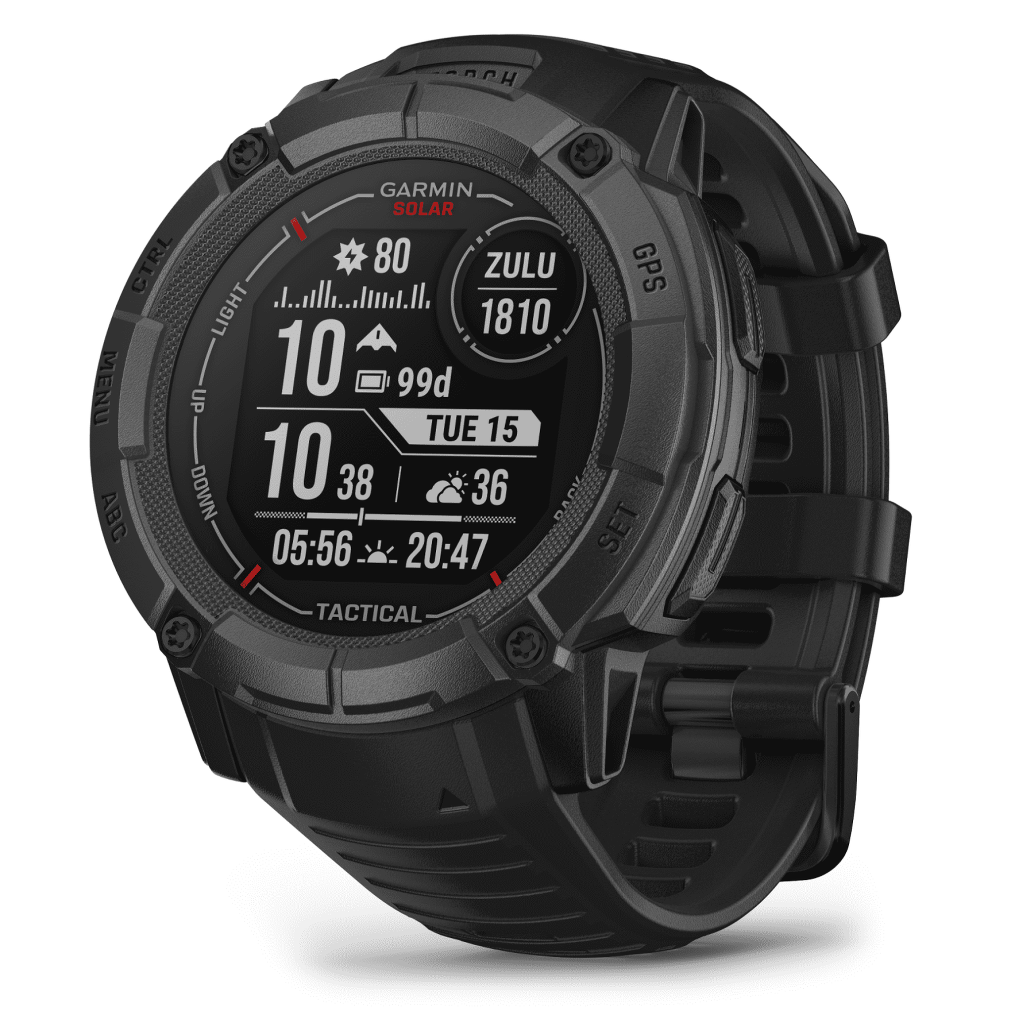 Garmin Instinct 2X Solar - Tactical Edition, Rugged GPS Smartwatch, Black Garmin