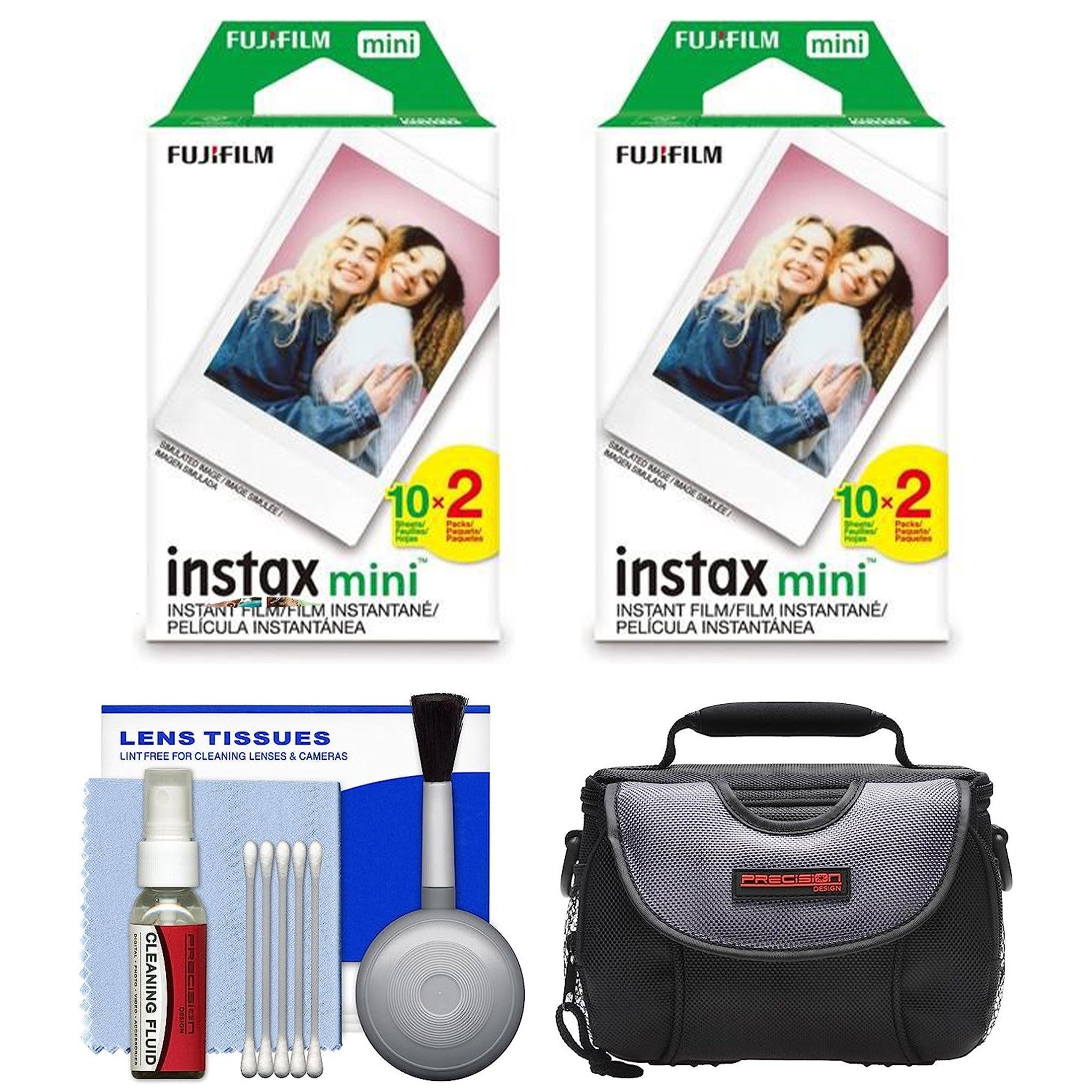 Essentials Bundle for Fujifilm Instax Mini Film Camera with 40 Films + Bag Fujifilm