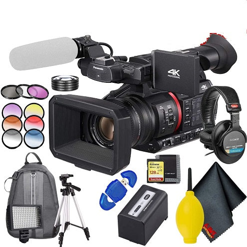 Panasonic AG-CX350 4K Camcorder Fully Loaded Accessory Bundle with Extended Warranty Panasonic