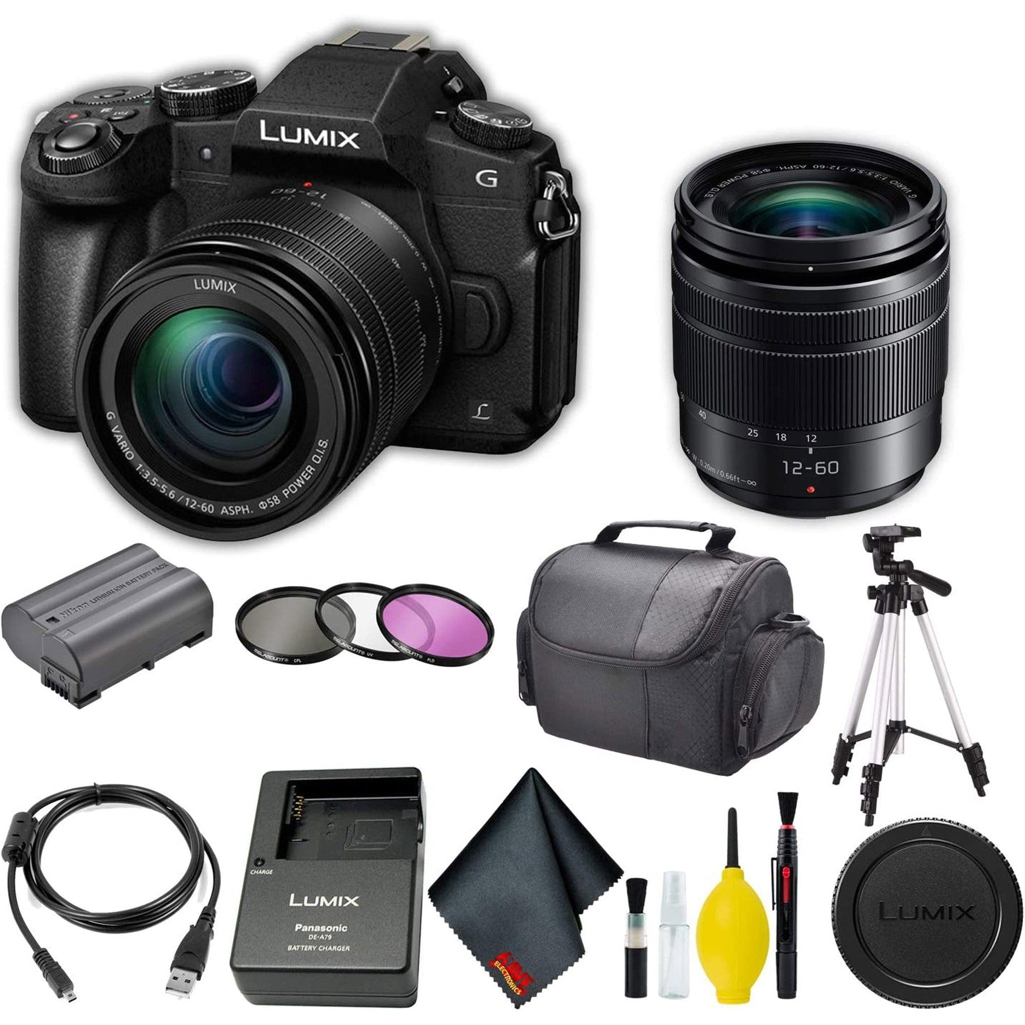 Panasonic Lumix DMC-G85MK Mirrorless Digital Camera with 12-60mm Lens Pro Bundle Panasonic