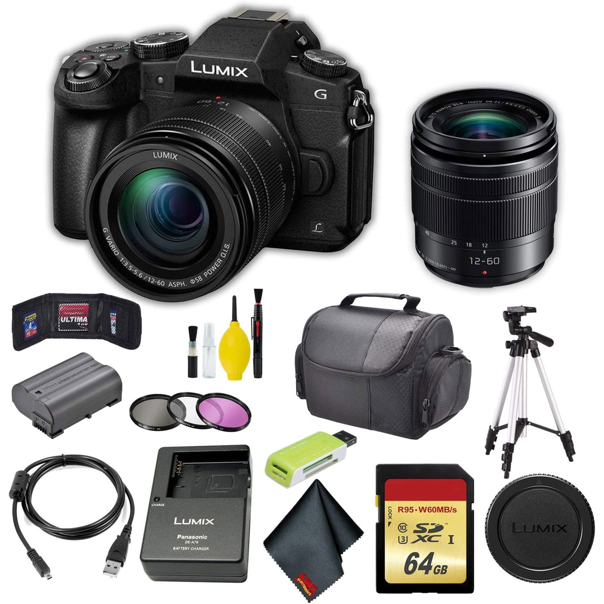 Panasonic Lumix DMC-G85MK Mirrorless Digital Camera with 12-60mm Lens Master Bundle Panasonic