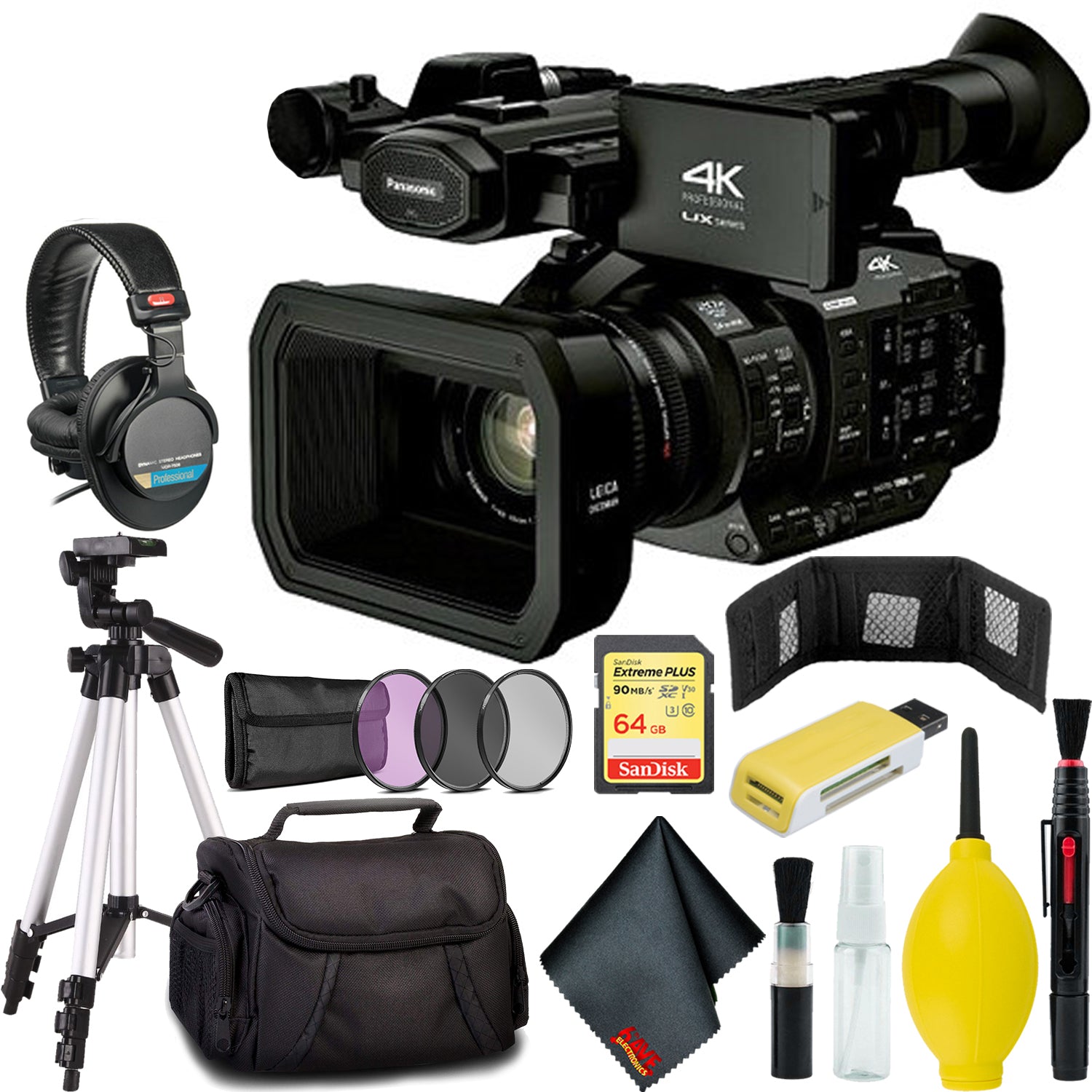 Panasonic AG-UX180 4K Premium Professional Camcorder w/Carry Case Panasonic