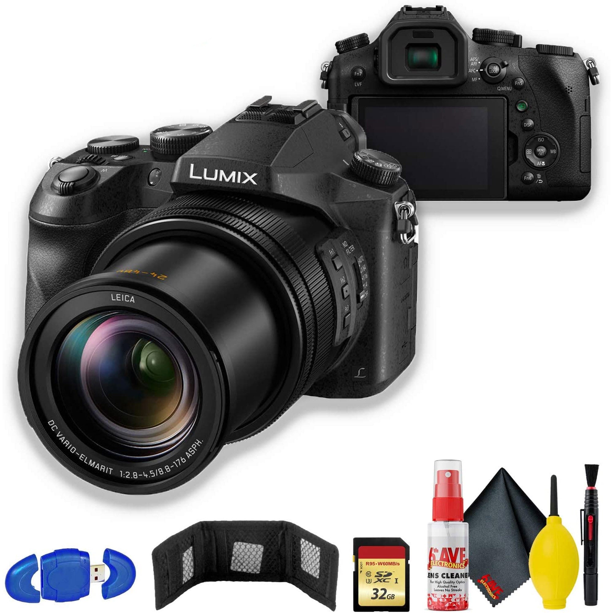 Panasonic Lumix DMC-FZ2500 Digital Camera with Memory Kit Bundle Panasonic