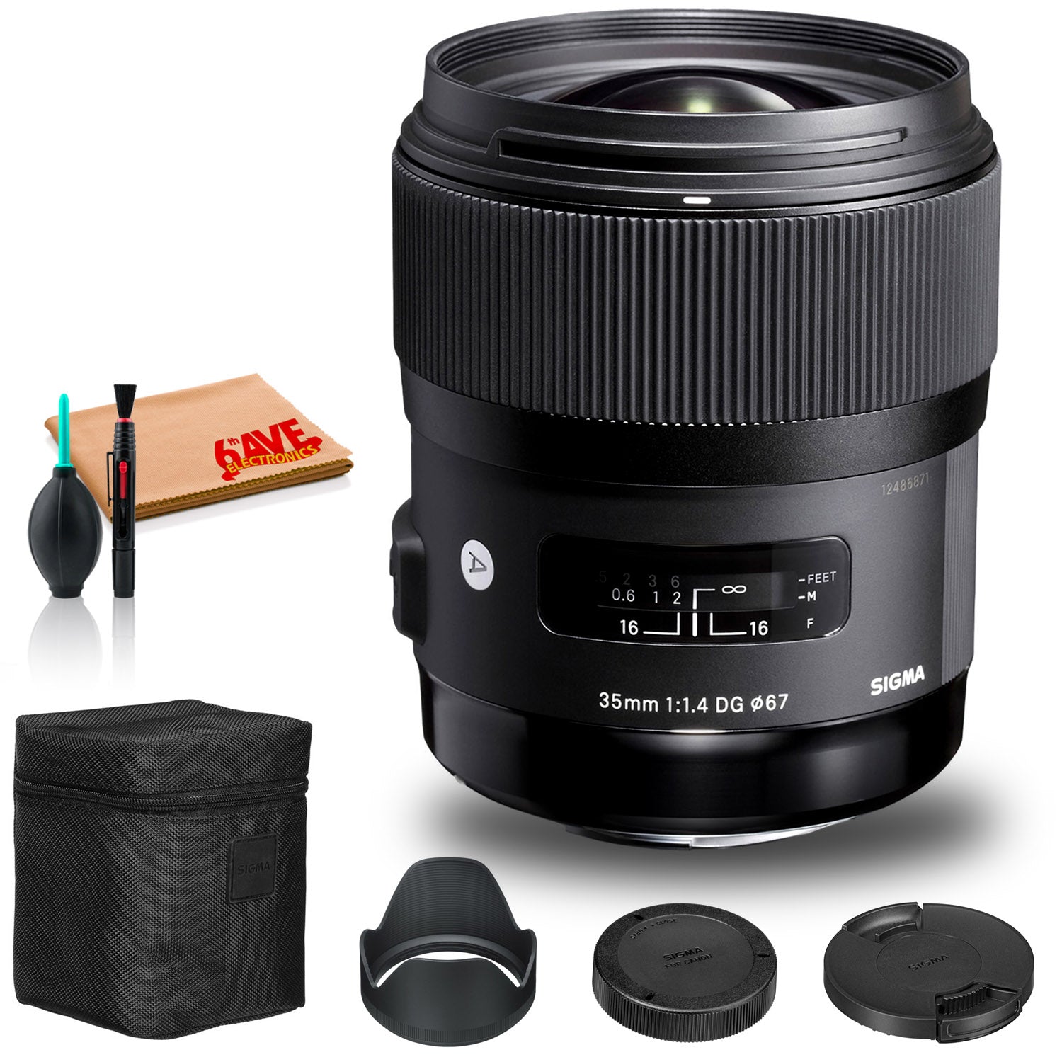 Sigma 35mm f/1.4 DG HSM Art Lens for Canon EF USA Standard Bundle Sigma