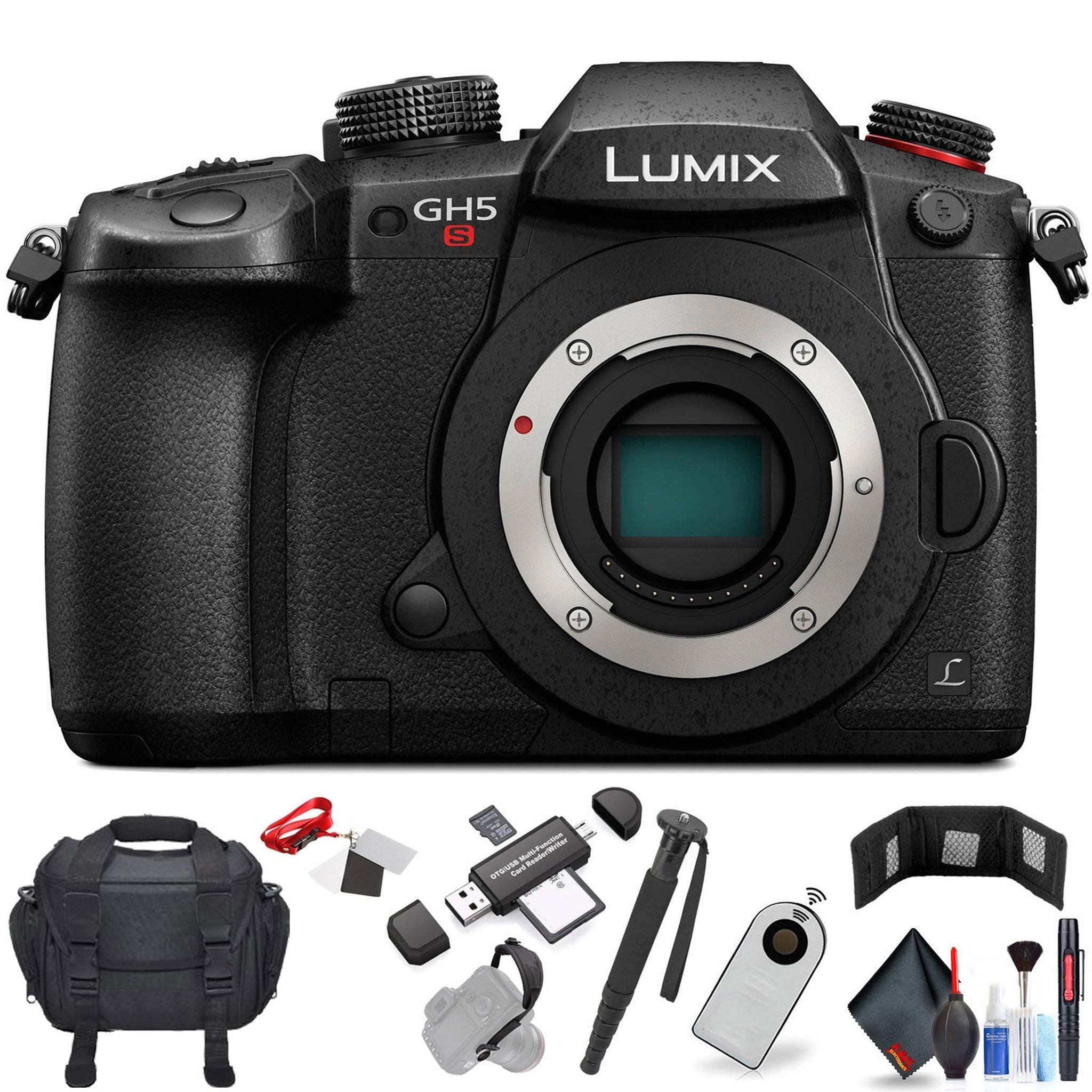 Panasonic Lumix DC-GH5S Mirrorless Micro Four Thirds Digital Camera International Model with Extra Accessory Bundle Panasonic