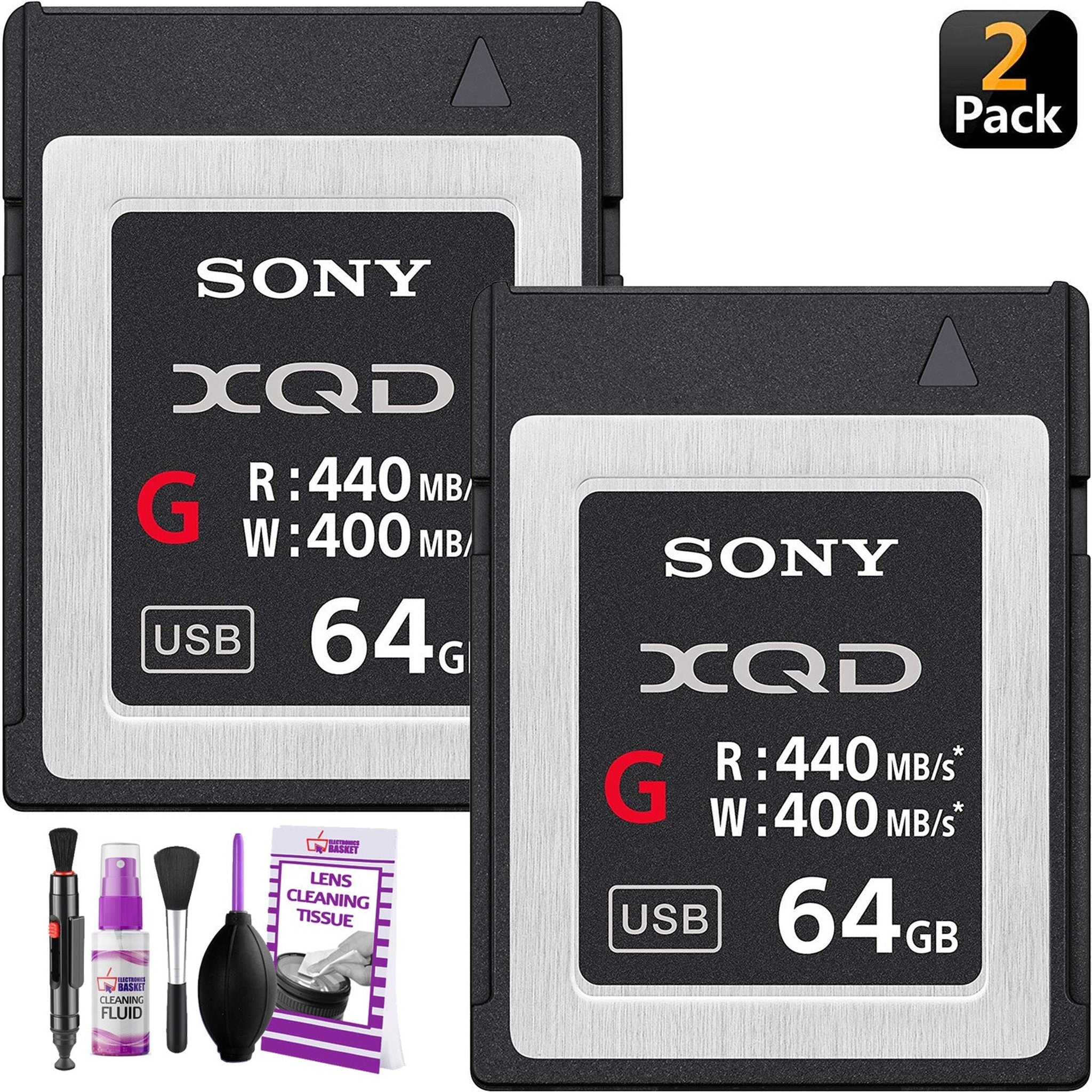 Sony Professional XQD G Series 64GB Memory Card QDG64E/J 2-Pack Sony