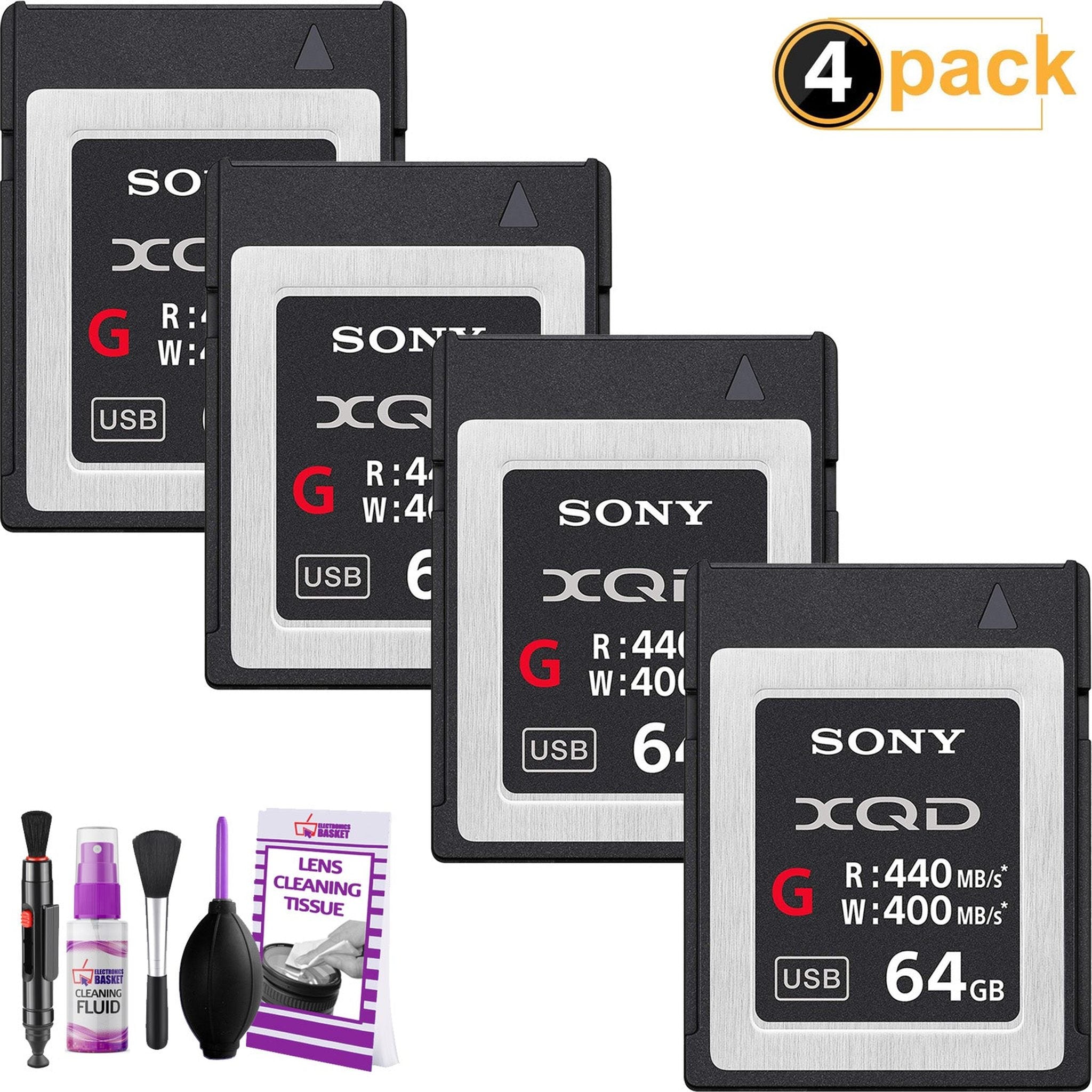 Sony Professional XQD G Series 64GB Memory Card QDG64E/J 4-Pack Sony