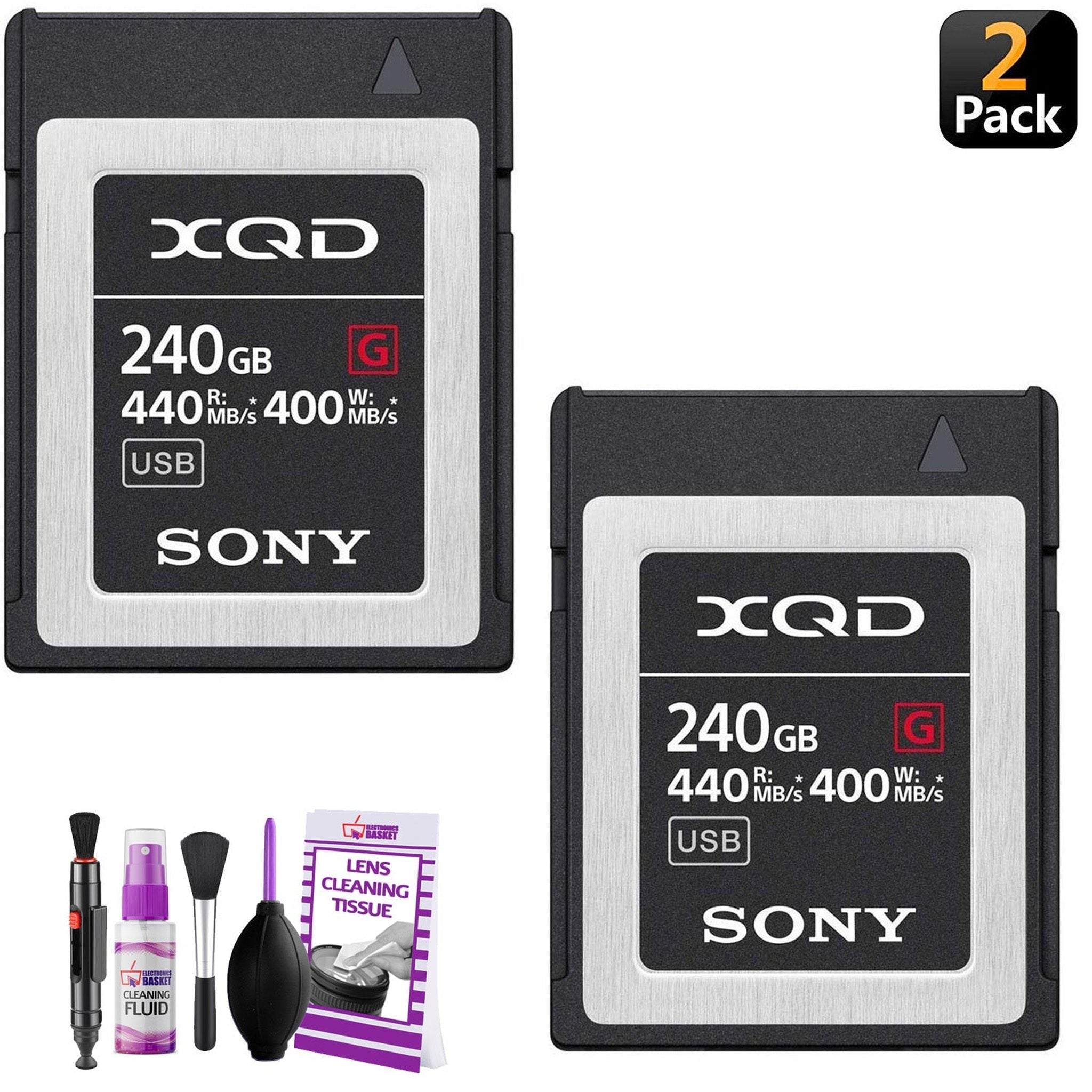 Sony Professional XQD G Series 240GB Memory Card QD-G240F 2-Pack Sony