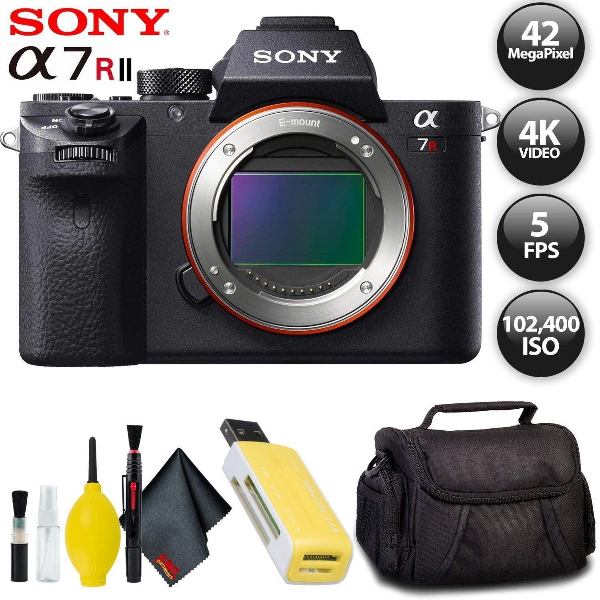 Sony Alpha a7R II Mirrorless Digital Camera + 128GB Memory Card Base Kit with Accessories Sony