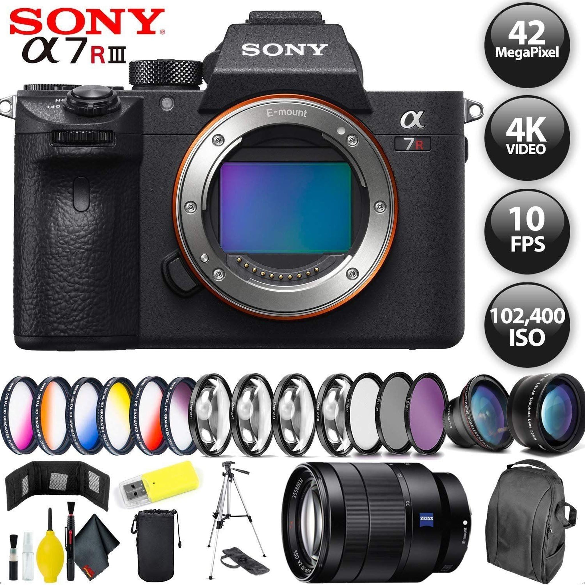 Sony Alpha a7R III Mirrorless Digital Camera + 32GB Memory Card + Sony FE 70-200mm Lens Sony