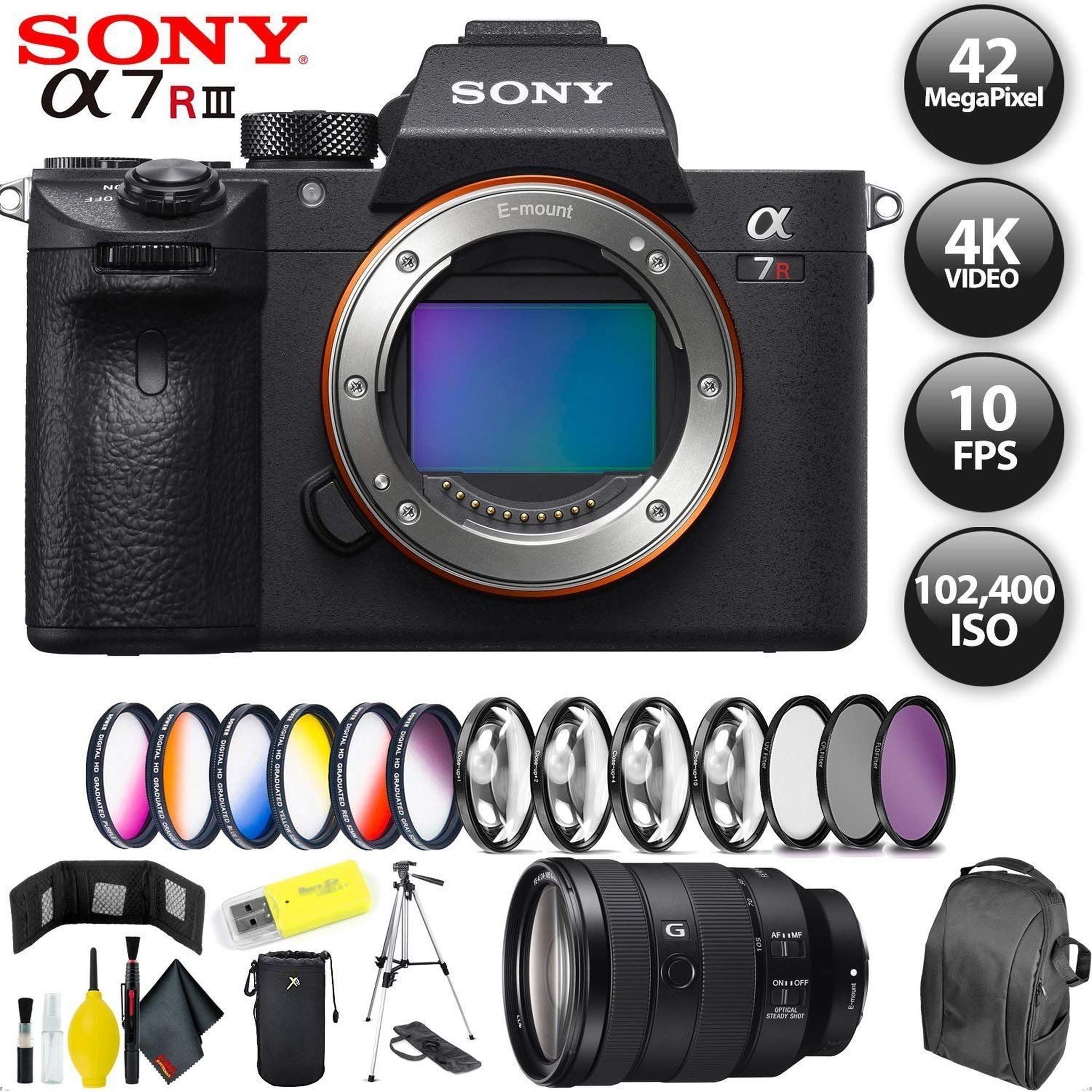 Sony Alpha a7R III Mirrorless Digital Camera + 32GB Memory Card + Sony FE 24-105mm Lens Sony