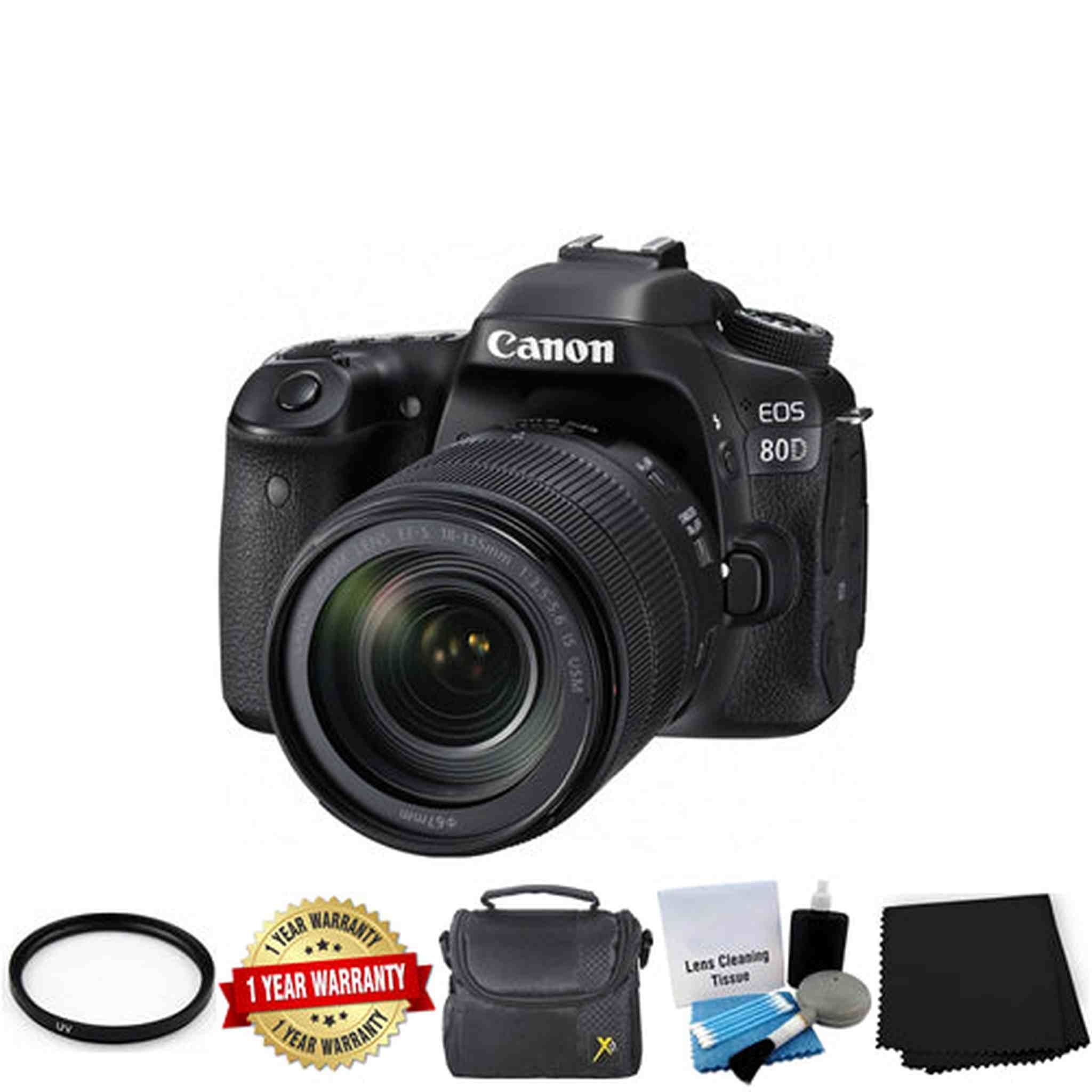 Canon EOS 80D DSLR Camera with 18-135mm Lens 1263C006 Bundle Canon