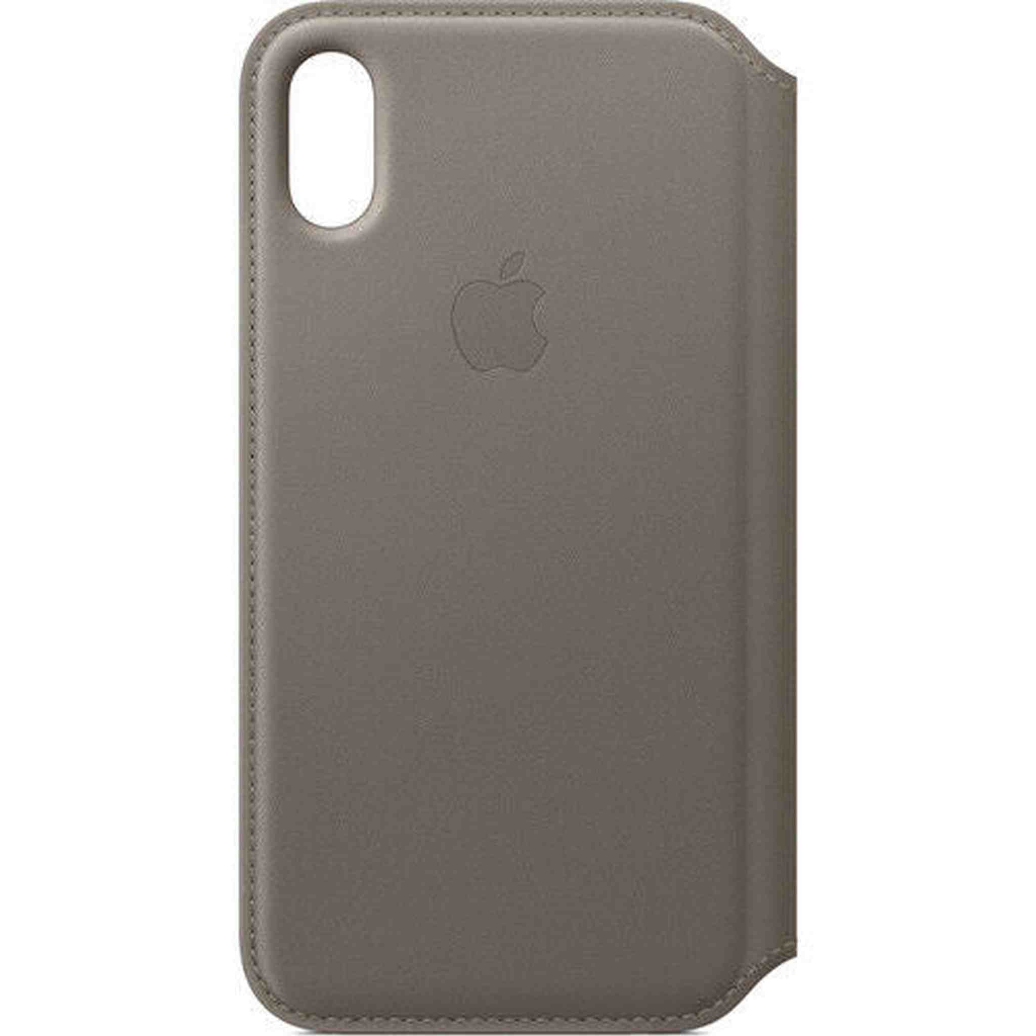 Apple Leather Folio for iPhone X - Taupe Apple