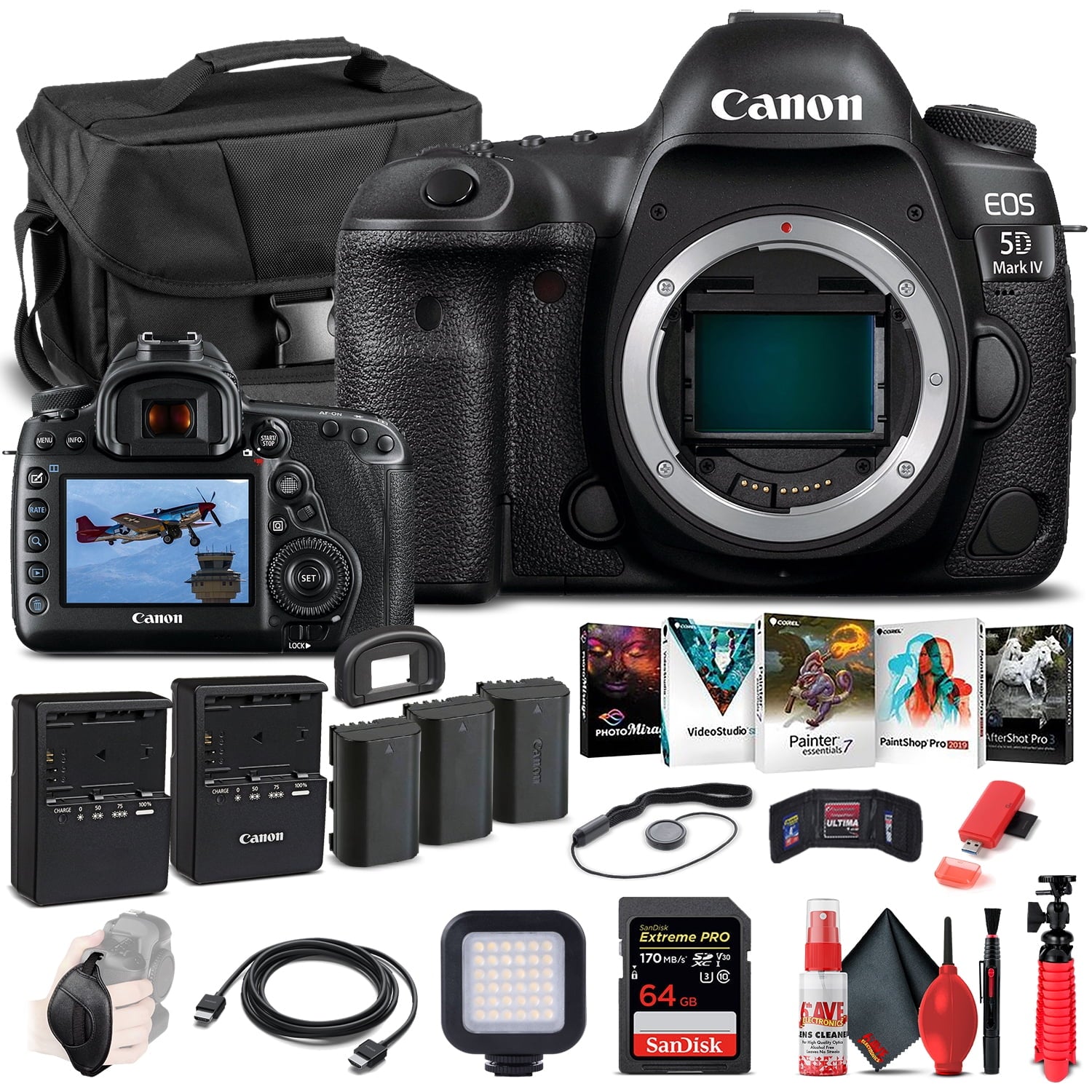 Canon EOS 5D Mark IV DSLR Camera Body Only 1483C002 - Advanced Bundle Canon