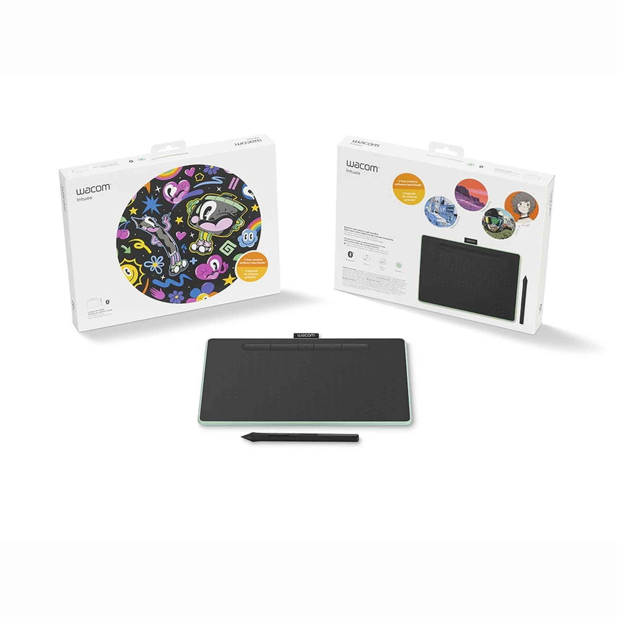 Wacom Intuos Medium Bluetooth Graphics Drawing Tablet, Pistachio Green Wacom