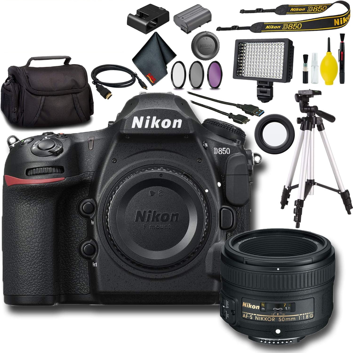 Nikon D850 DSLR Camera International Model Plus Bundle Nikon