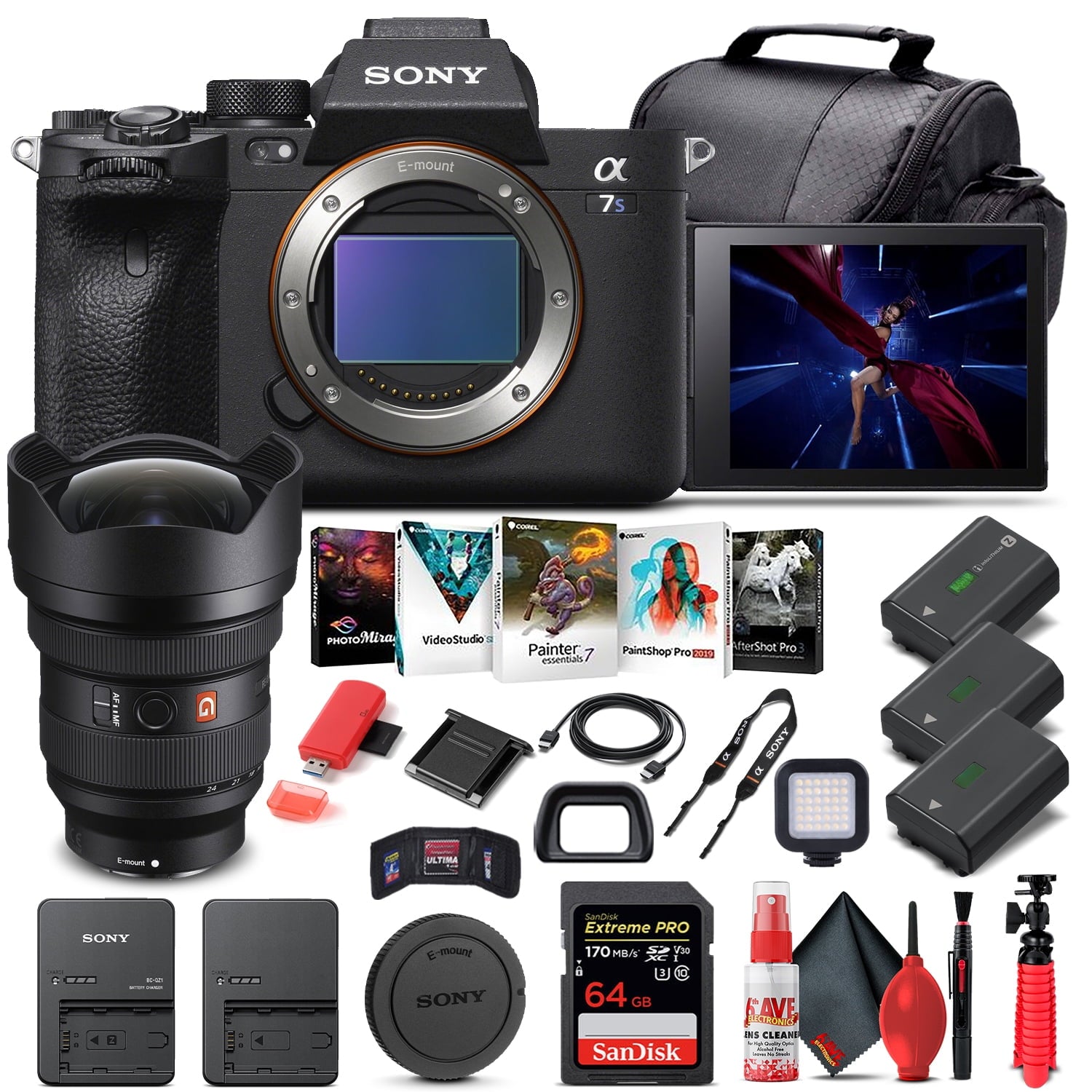 Sony Alpha a7S III Mirrorless Camera W/ Sony FE 12-24mm Lens - Advanced Bundle Sony