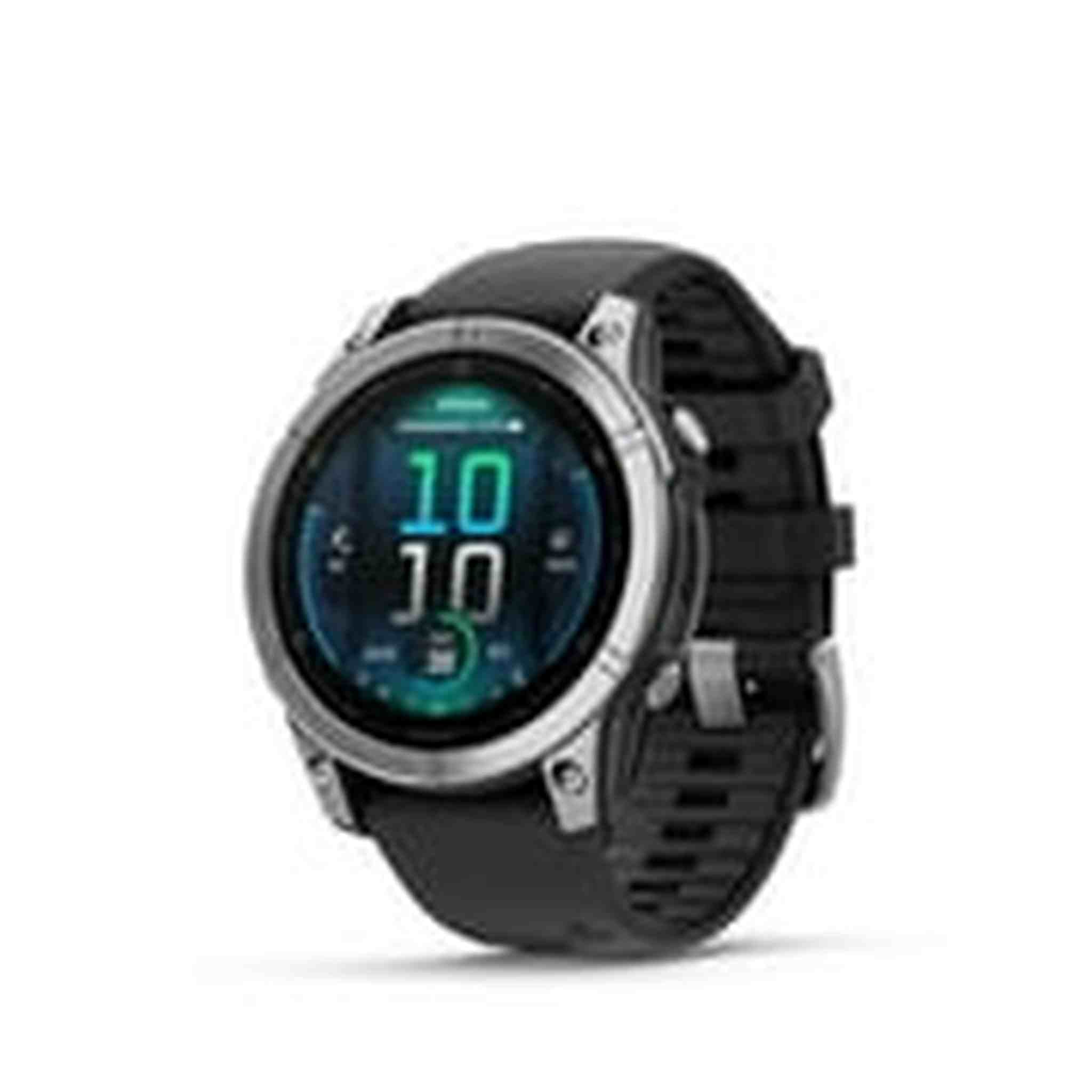 Garmin fēnix® E - 47 mm, AMOLED, Premium Multisport GPS Smartwatch, Long-Lasting Battery Life, Stainless Steel with Black Band Garmin