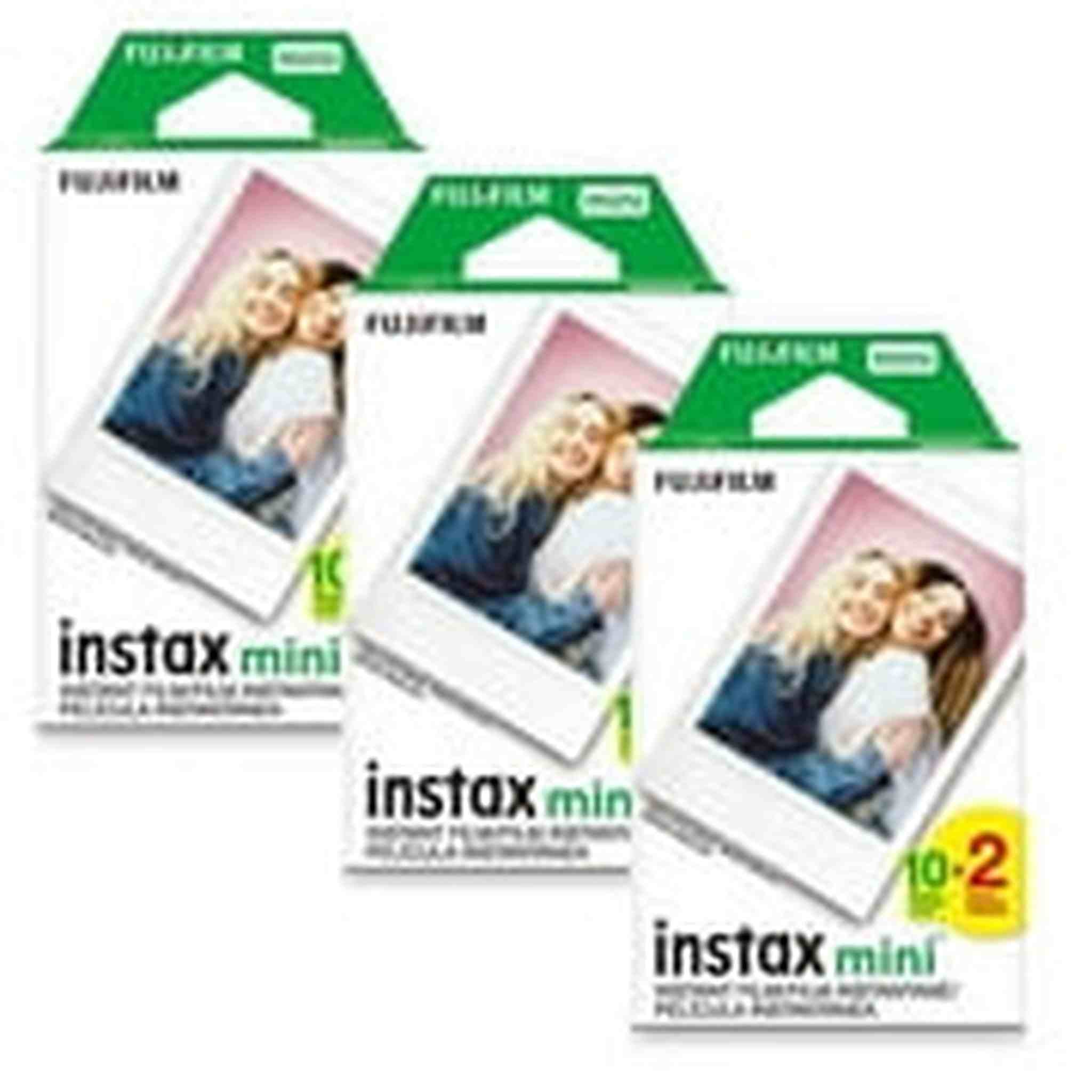 Fujifilm Instax Mini Instant Film, Total 50 Shots + 20 Decorative Stickers Fujifilm