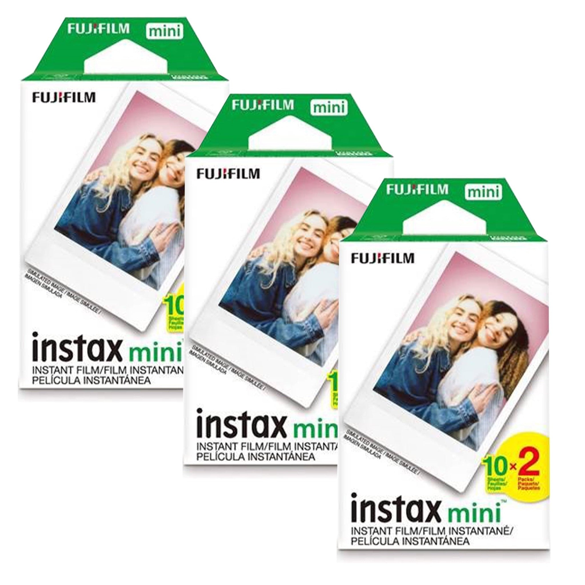 Fujifilm Instax Mini Instant Film, Total 50 Shots + 20 Decorative Stickers Fujifilm