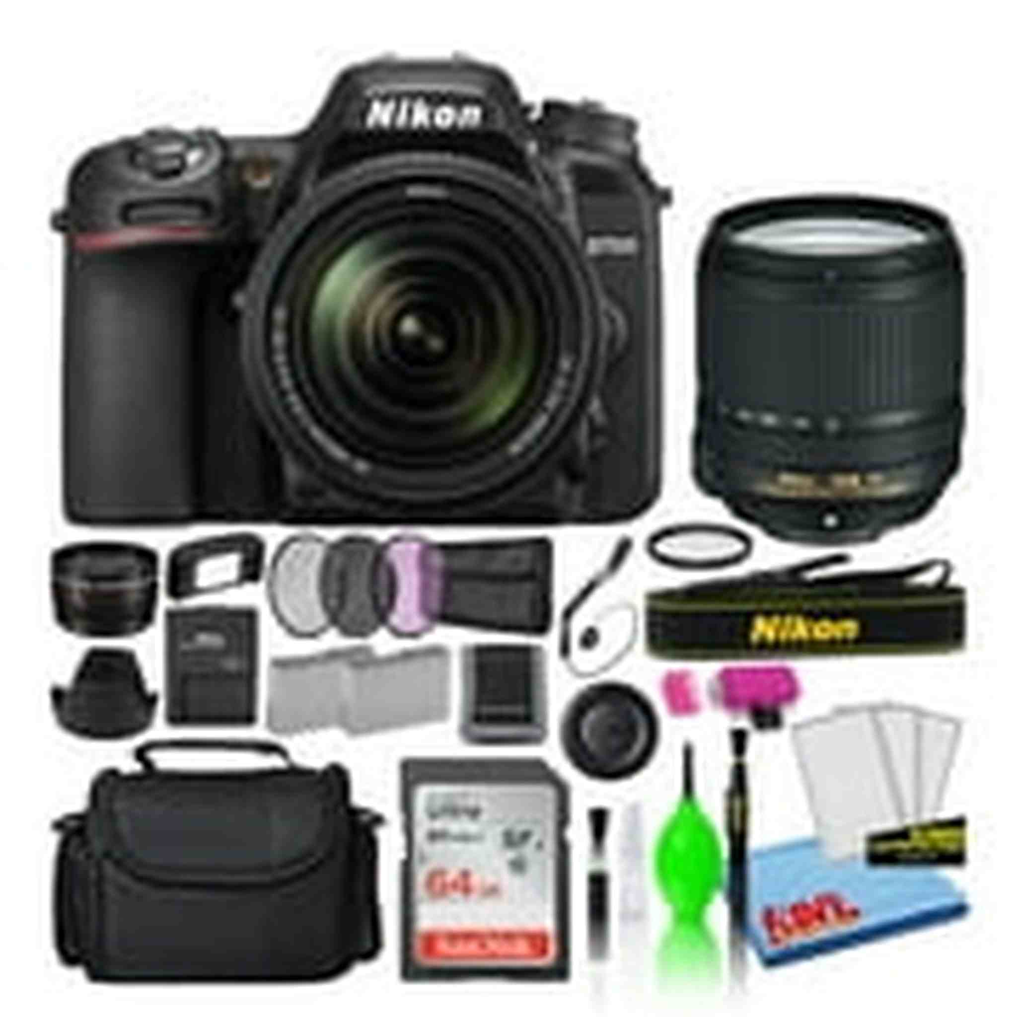 Nikon D7500 Digital Camera with 18-140mm VR Lens 1582 + 64GB Card + Bag Intl Nikon