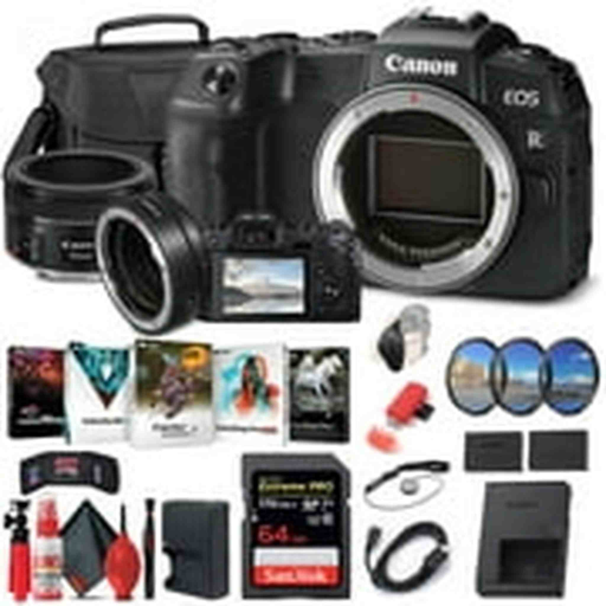 Canon EOS RP Mirrorless Digital Camera 3380C002 + EF 50mm Filter Set Bundle Canon