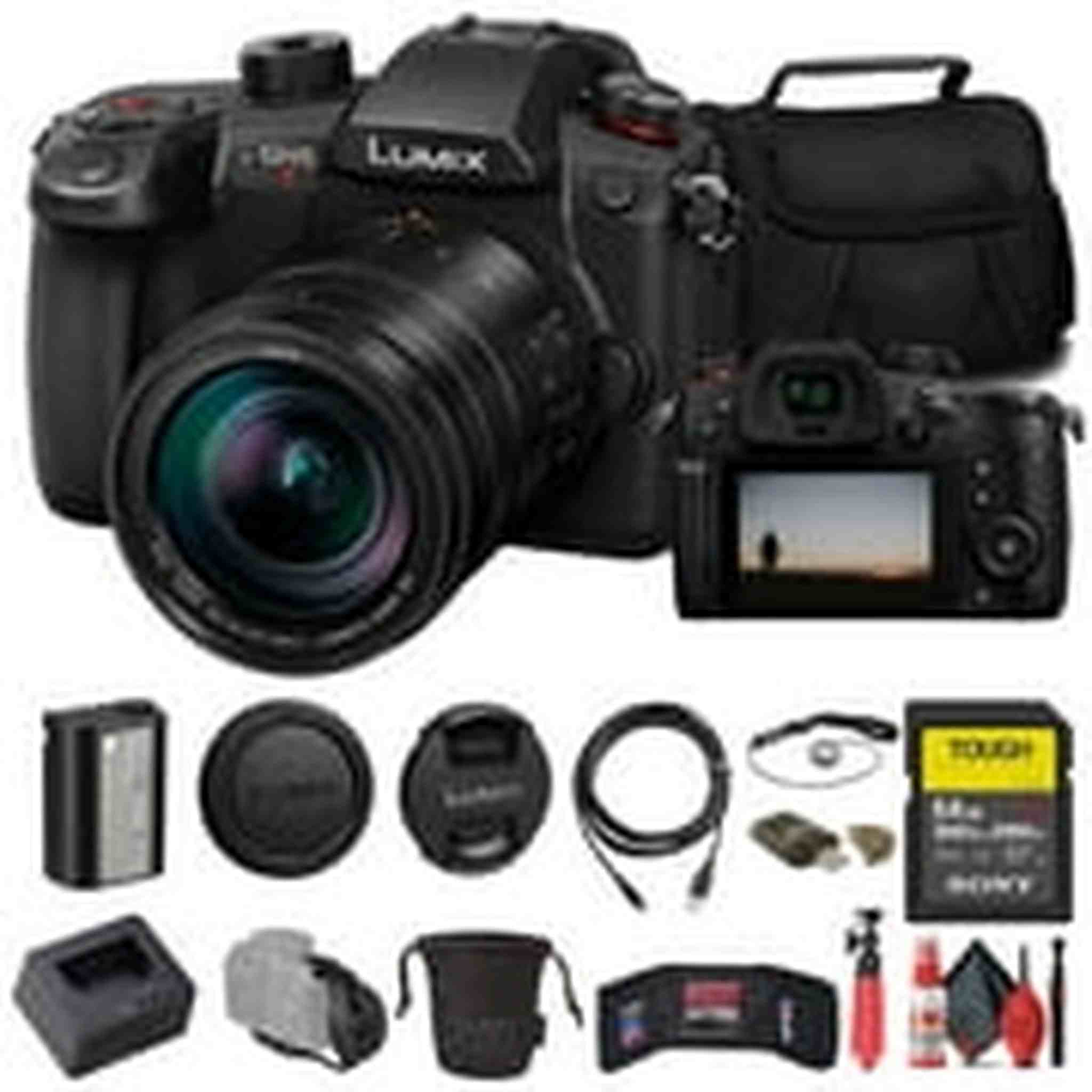 Panasonic Lumix GH5 II Mirrorless Camera W/ 12-60mm Lens + 64GB Card Basic Bundle Panasonic