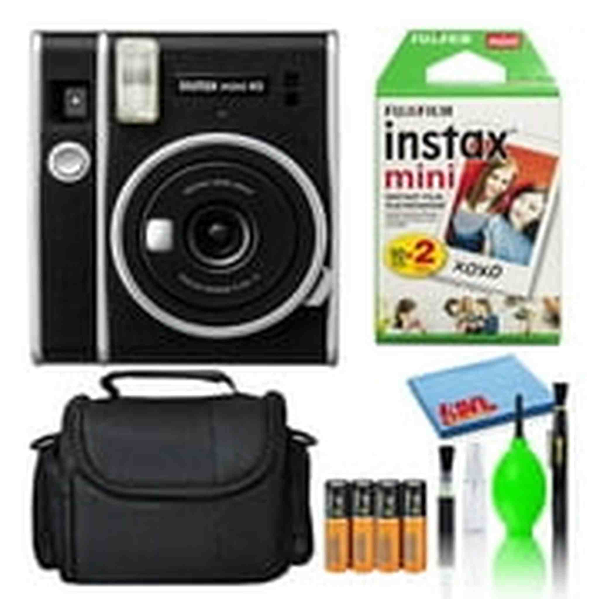 Fujifilm Instax Mini 40 Instant Film Camera with 20-Films + Bag + 4-Batteries Fujifilm