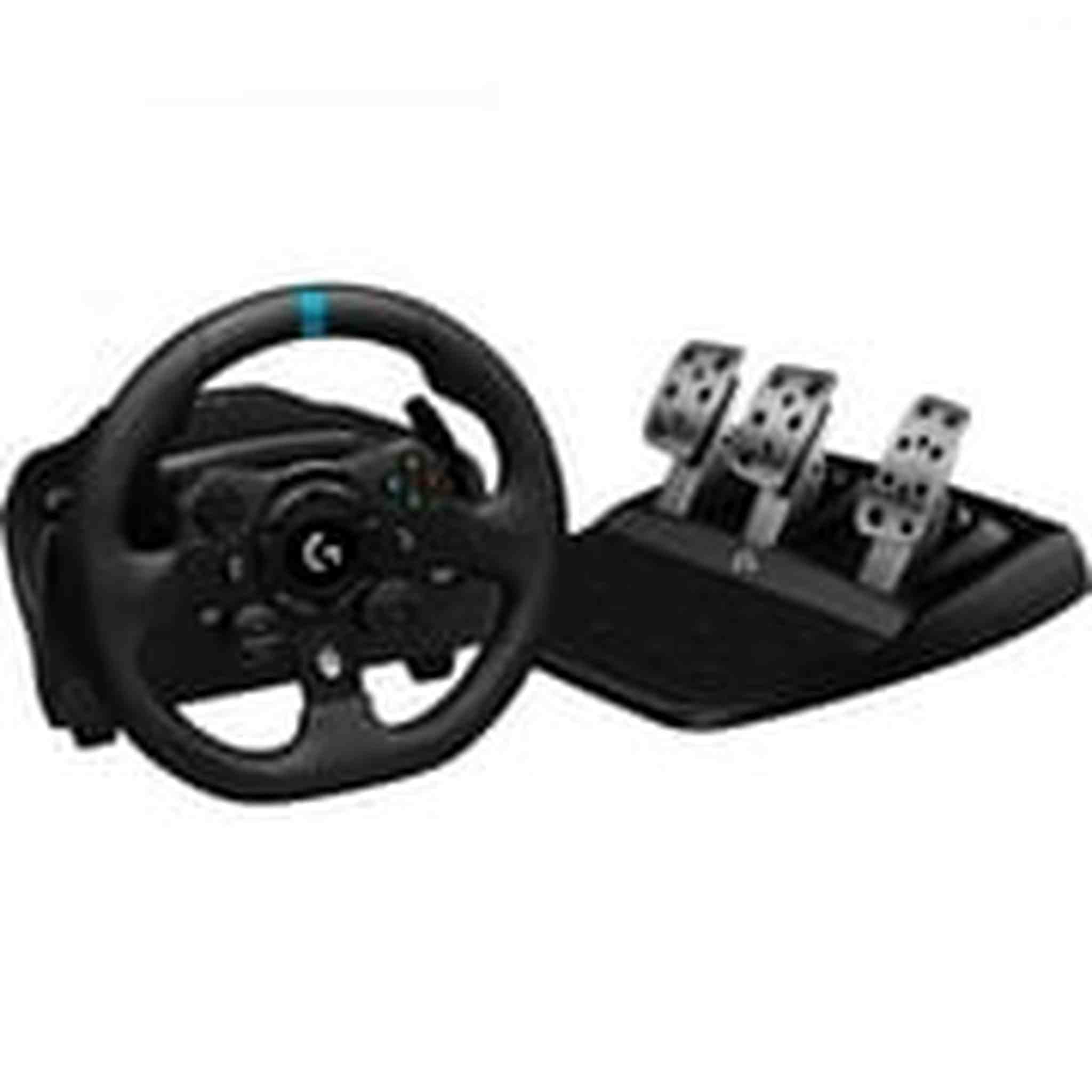 Logitech G923 Racing Wheel and Pedals for PS 5, PS4 and PC with TRUEFORCE up to 1000 Hz Force Feedback, Responsive Pedal, Dual Clutch Launch Control Logitech