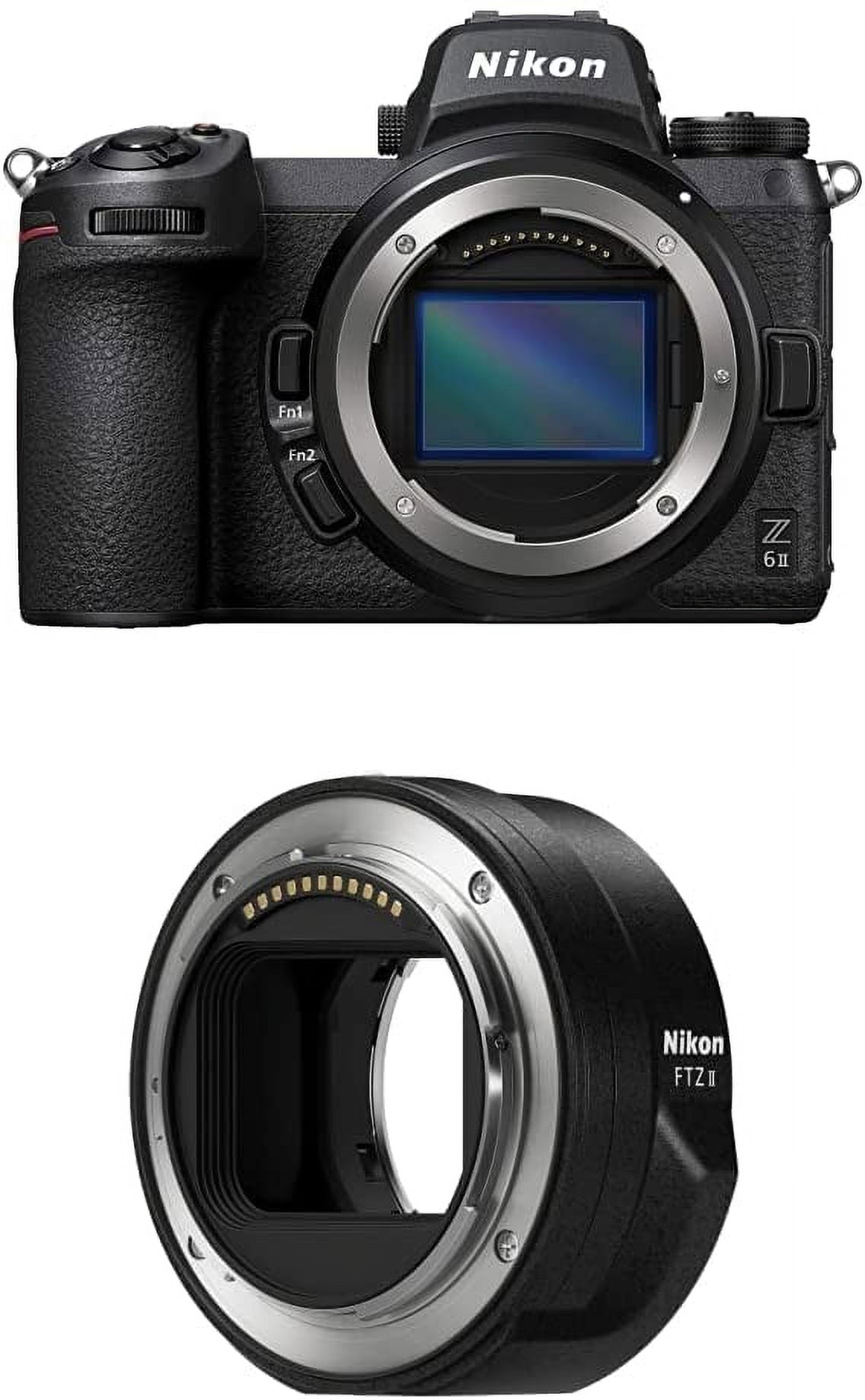 Nikon Z 6II FX-Format Mirrorless Camera Body Black with Nikon Mount Adapter FTZ II Nikon