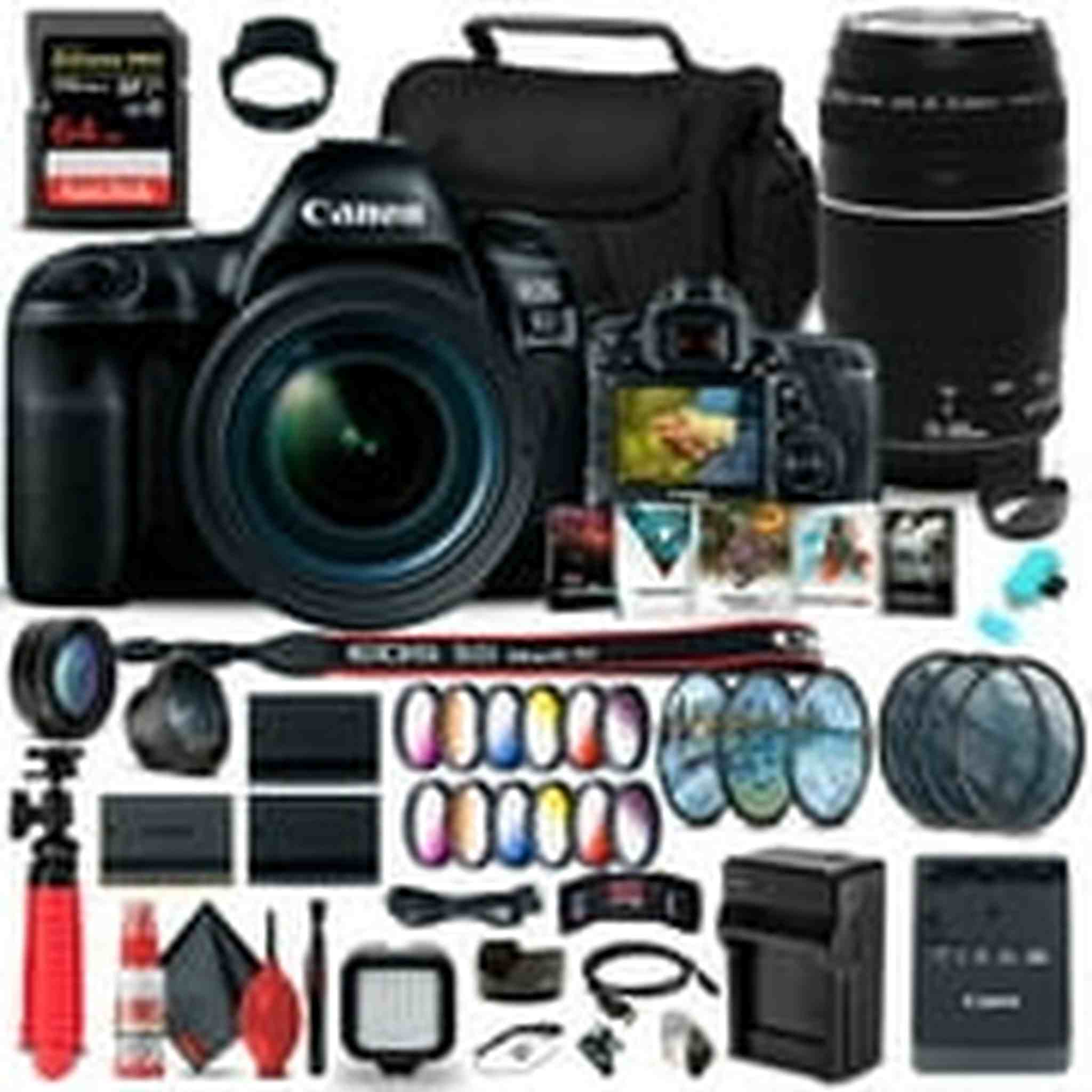 Canon EOS 5D Mark IV DSLR Camera with 24-70mm f/4L Lens 1483C018 Ultimate Bundle Canon