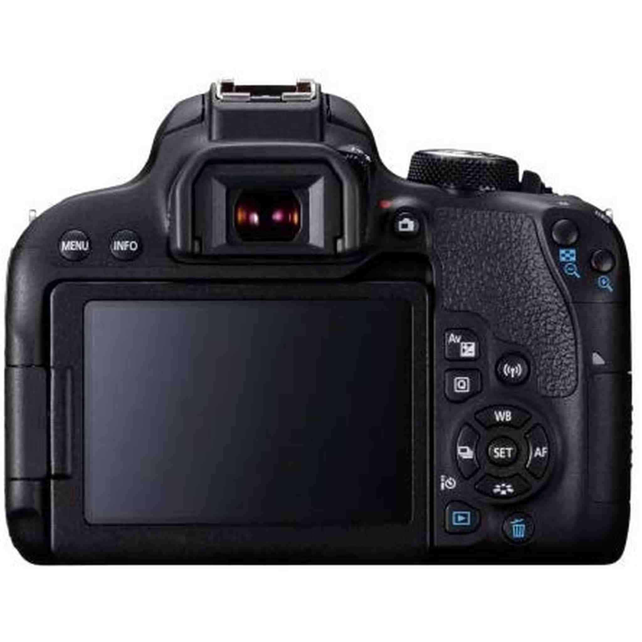 Canon EOS 800D Rebel T7i 18-55mm IS STM Lens Bundle SanDisk 32gb SD Card + Cleaning Kit + MORE - International Canon