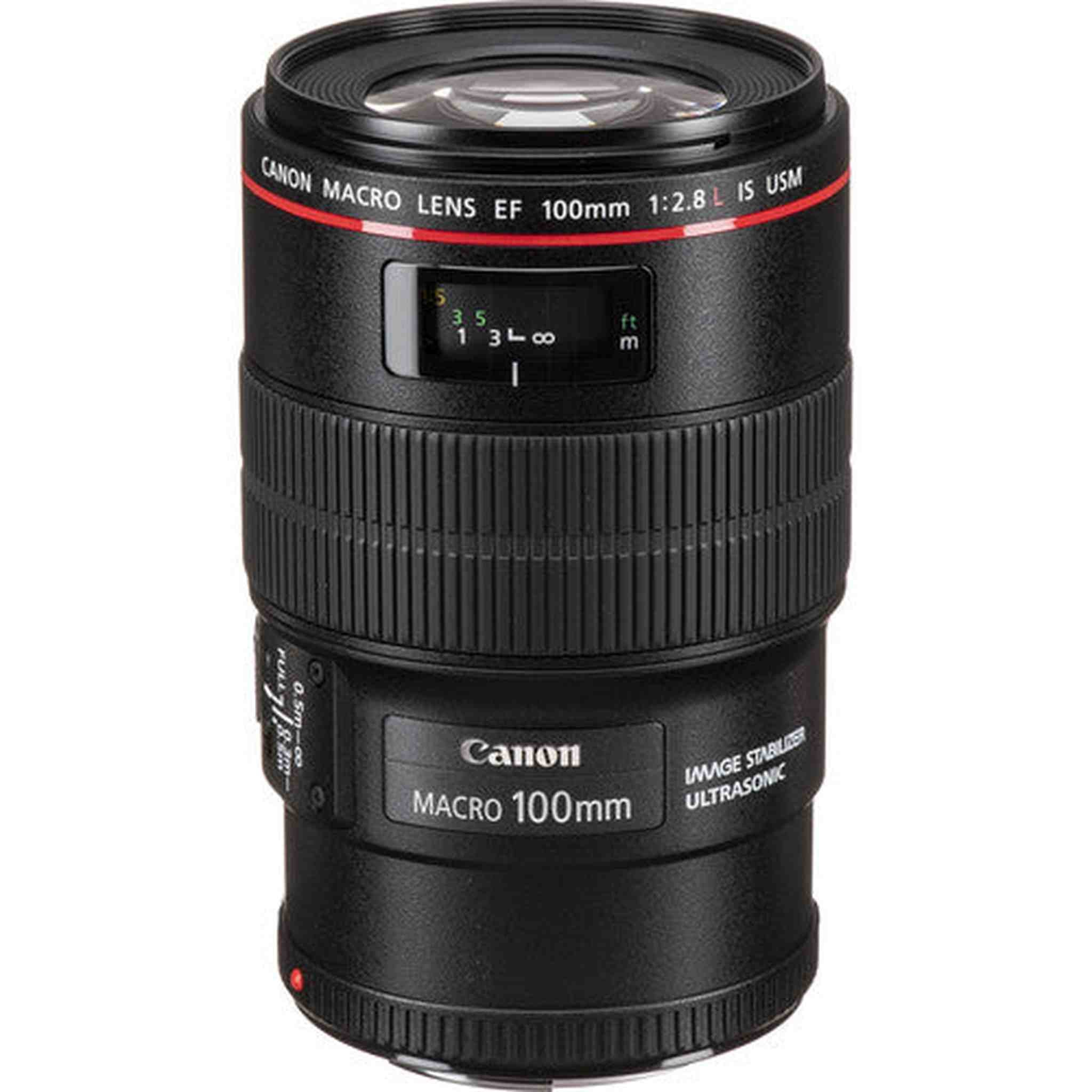 Canon EF 100mm f/2.8L Macro IS USM Lens Bundle with Cleaning Kit, Filter Kits, and Padded Lens Case Intl Model Canon