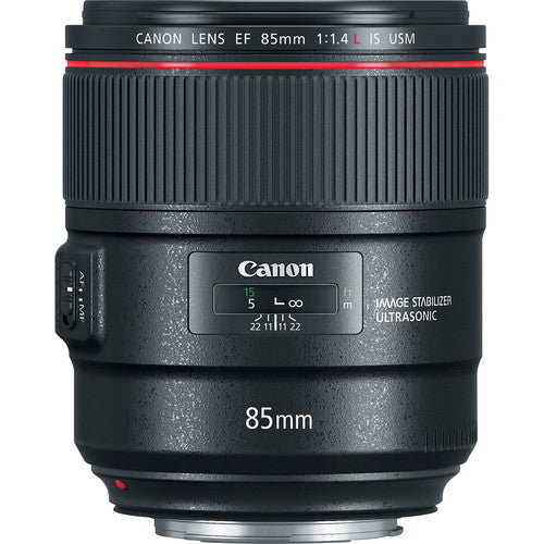 Canon EF 85mm f/1.4L IS USM Lens Bundle with Cleaning Kit, Filter Kit, and Padded Lens Case International Model Canon