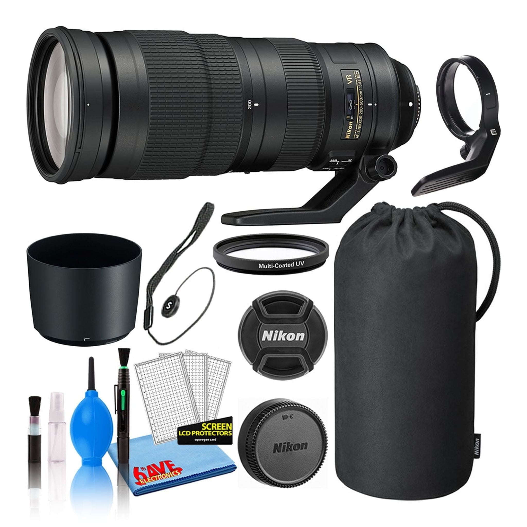 Nikon AF-S 200-500mm f/5.6E ED VR Lens 20058 Intl Model Bundle Nikon