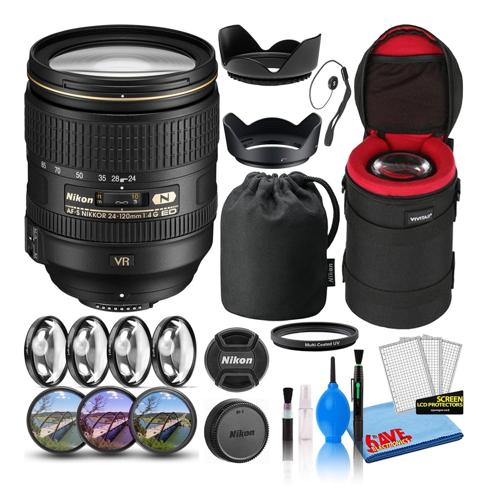 Nikon AF-S 24-120mm f/4G ED VR Zoom Lens 2193 Intl Model Bundle Nikon