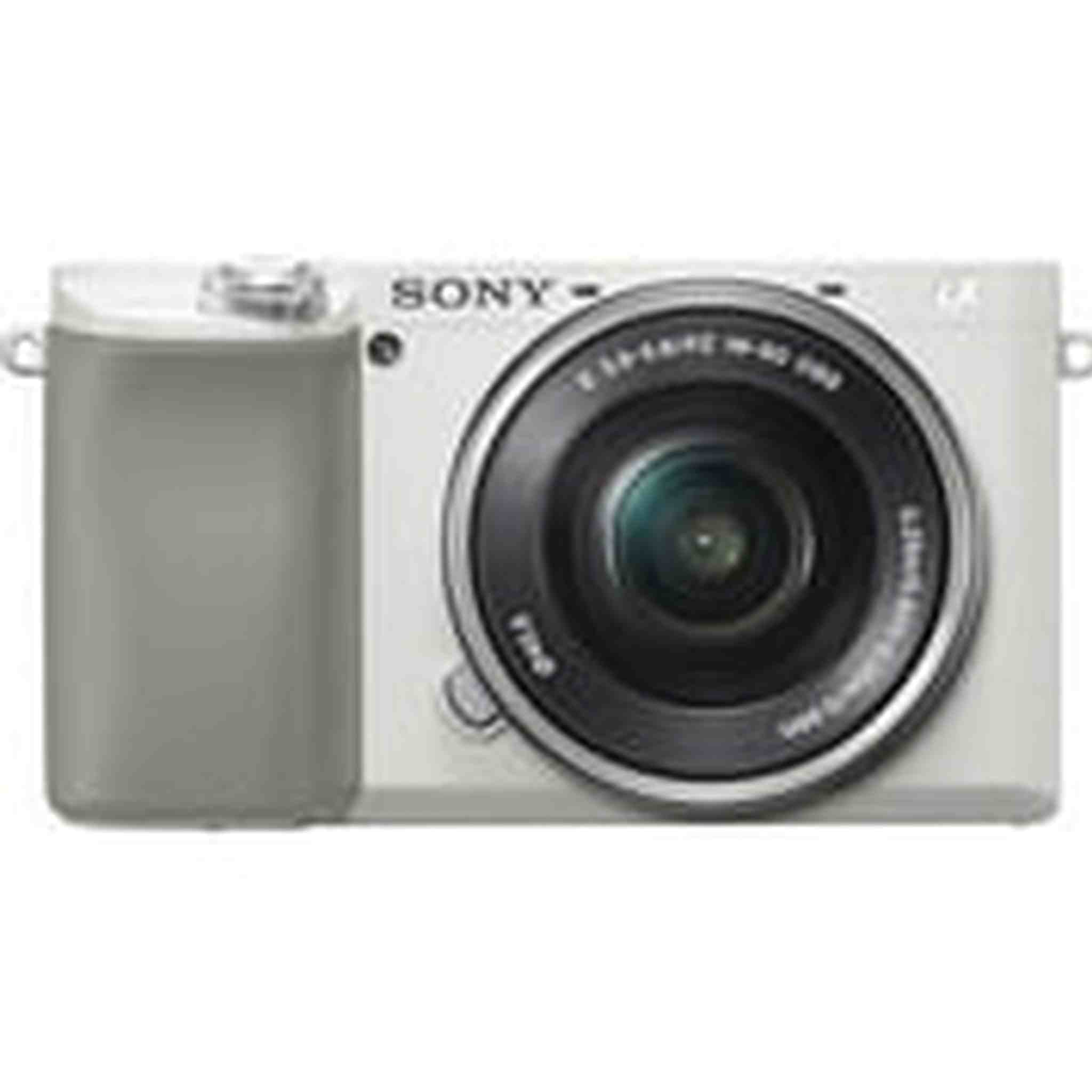 Sony α6100 E-mount camera with APS-C Sensor Body + 16-50mm Power Zoom Lens - White Sony